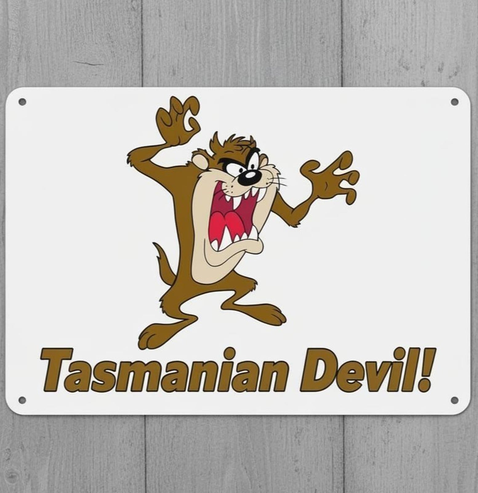 Tasmanian Devil 8 x 12 Novelty Metal Sign Made In USA New!