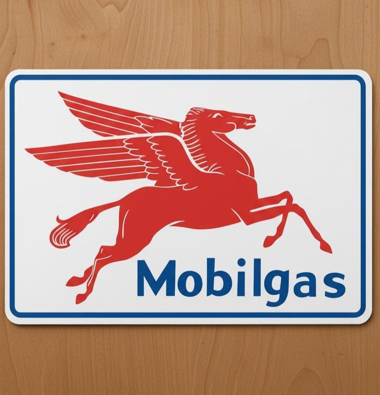 Mobilgas Mobil 9.5 x 8 Mouse Pad With Anti-Slip Rubber Backing Made In USA
