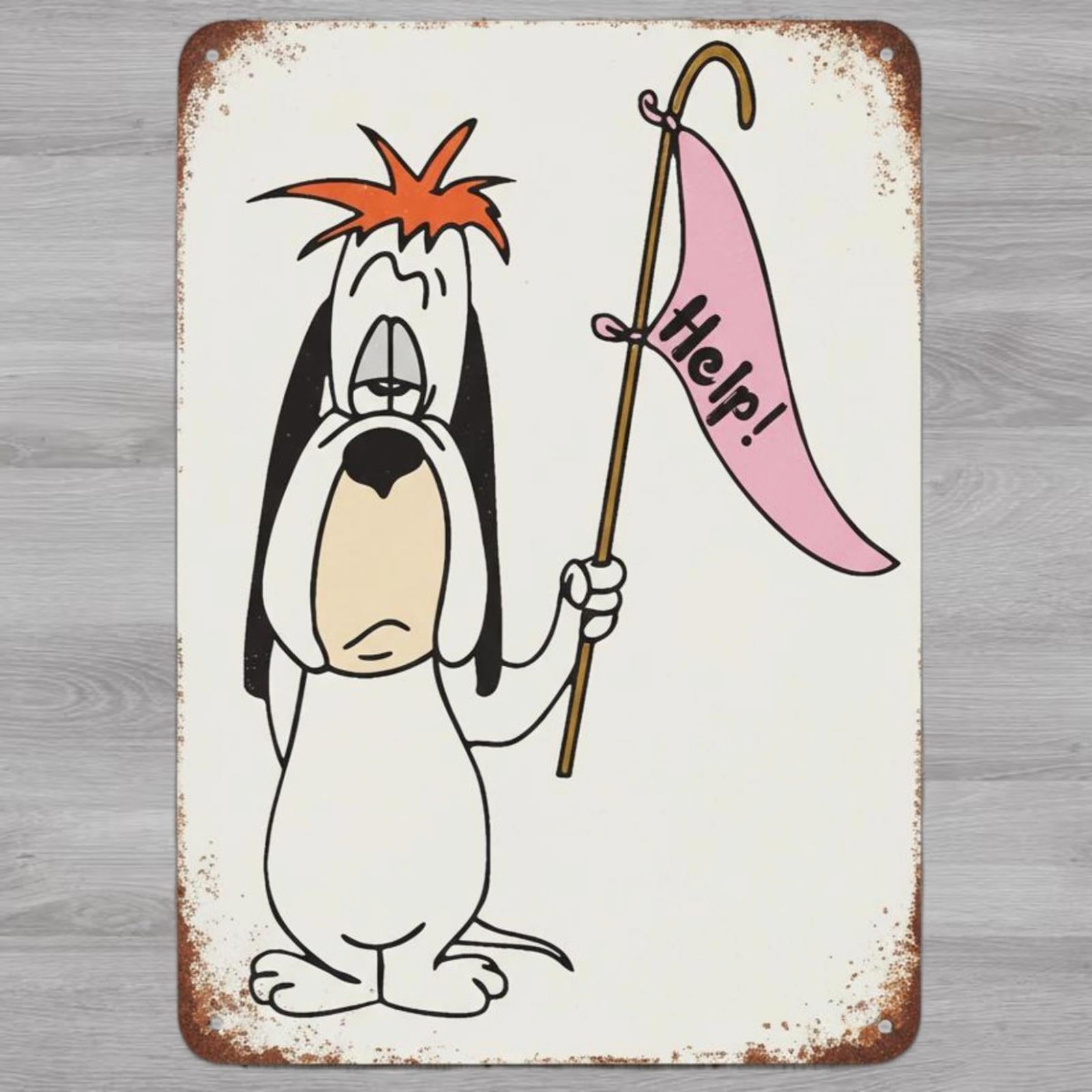 Droopy Help! 8 x 12 Vintage Novelty Metal Sign Made In USA New!