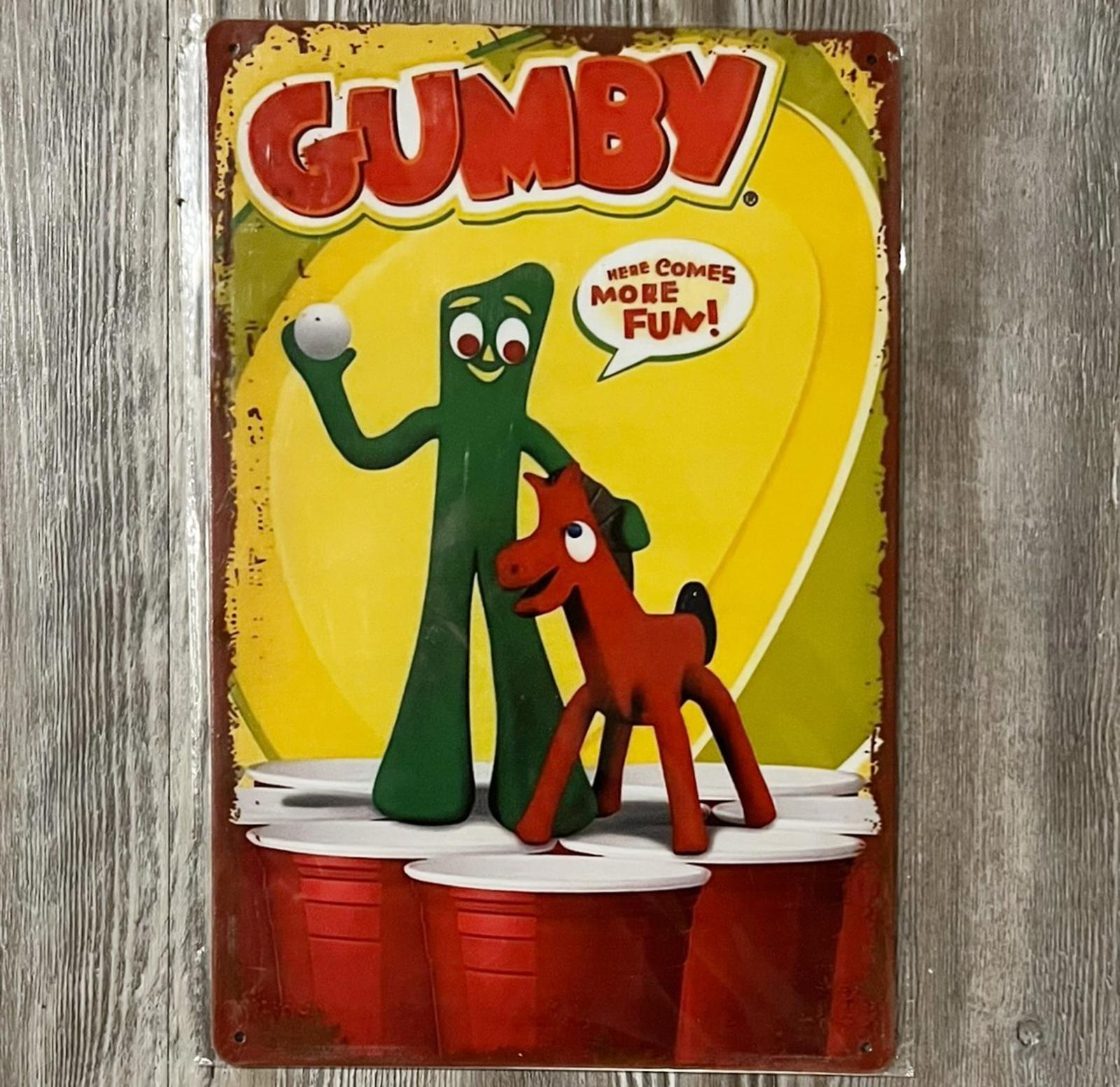 Gumby 8 x 12 Vintage Novelty Metal Sign Shrink-Wrapped New!