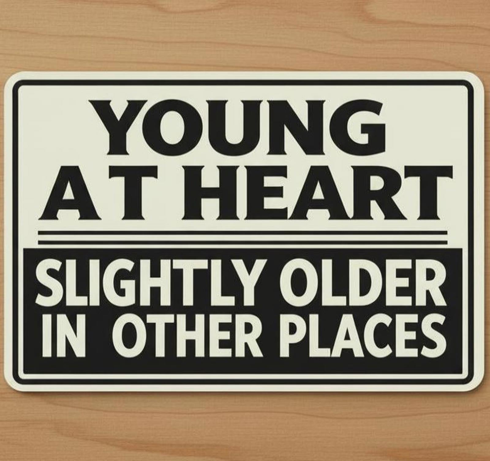 Young At Heart 9.5 x 8 Mouse Pad With Anti-Slip Rubber Backing Made In USA