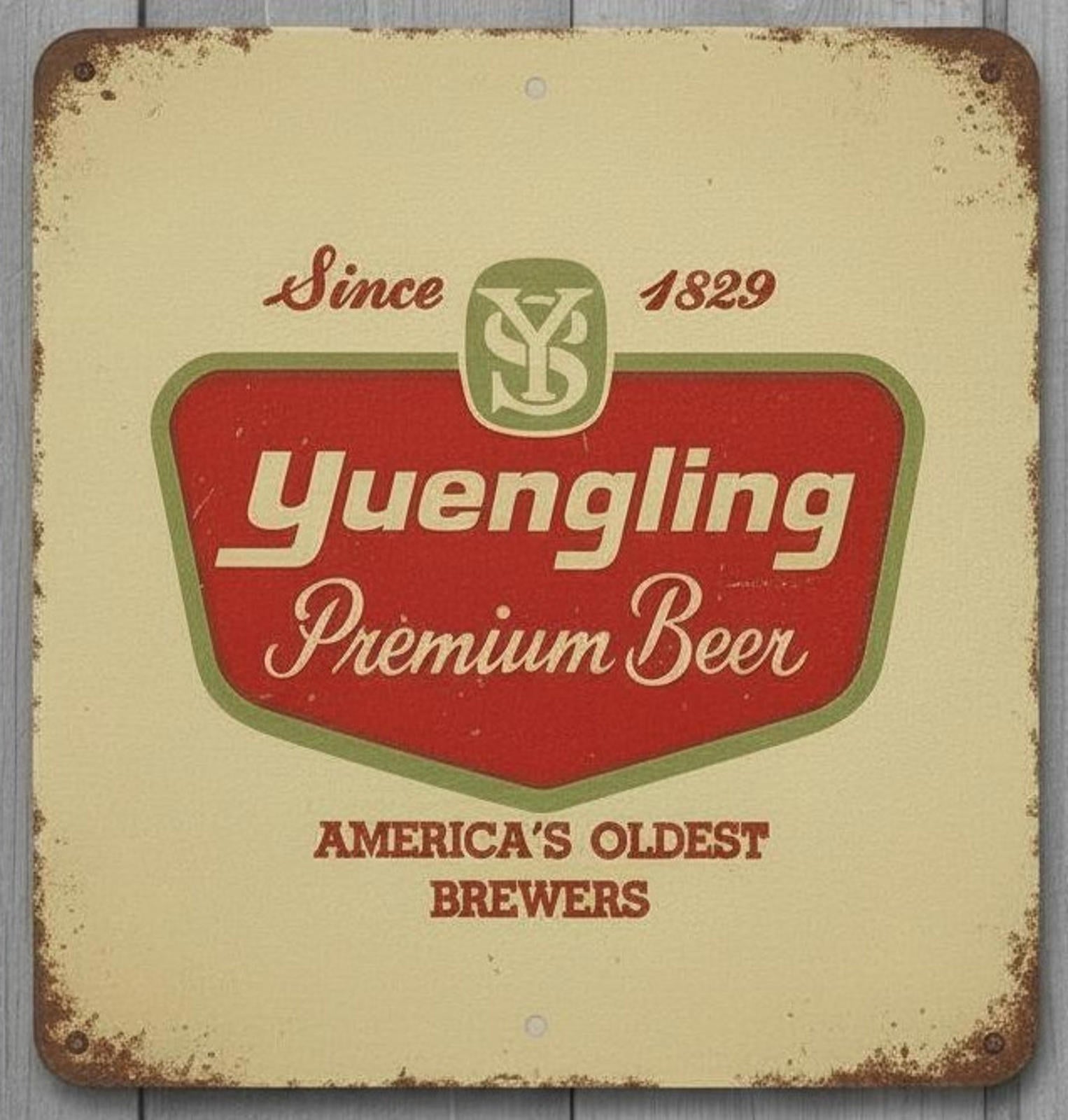 Yuengling America's Oldest Brewery 12 x 12 Square Novelty Metal Sign Made In USA