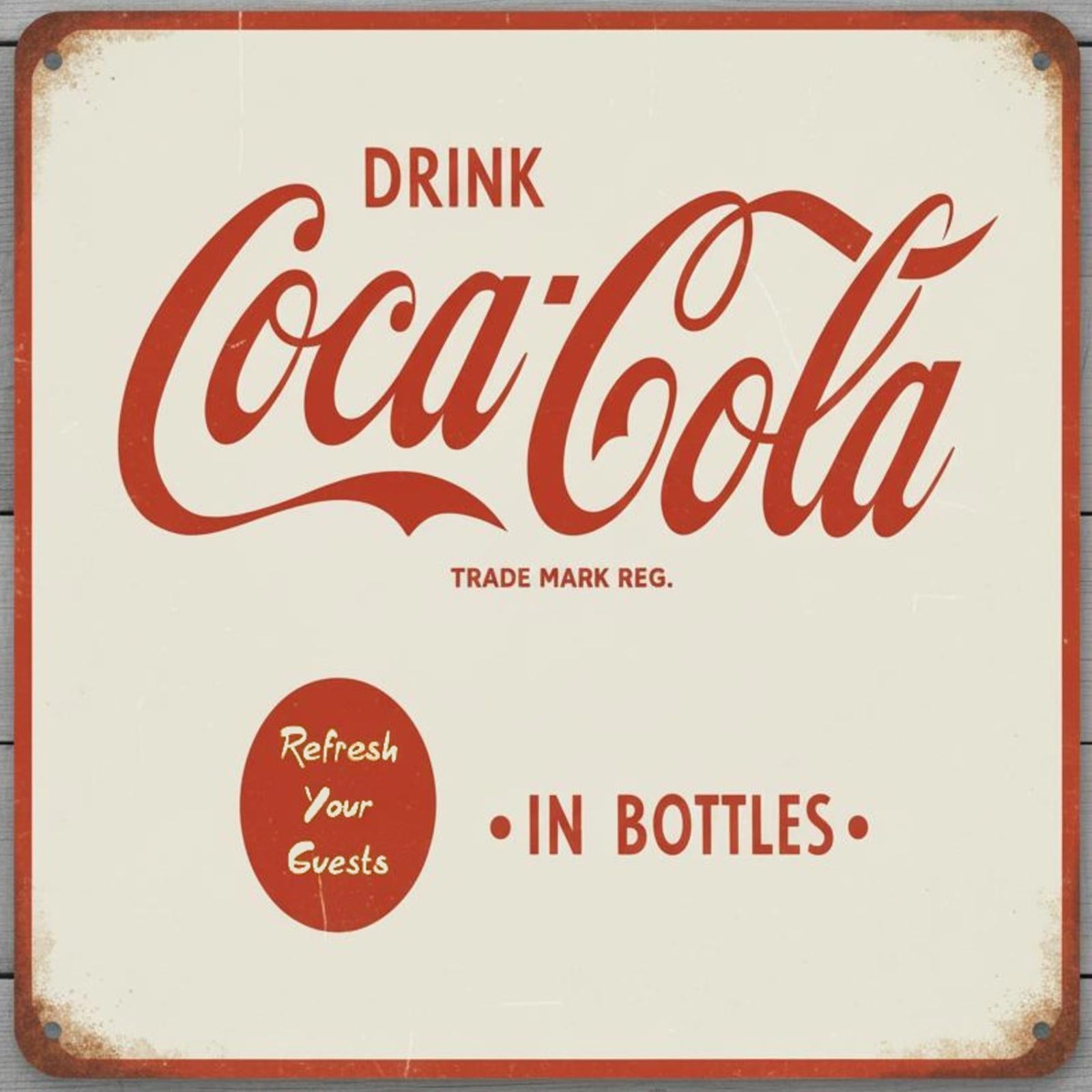 Coca-Cola Coke 12 x 12 Square Vintage Novelty Metal Sign Made In USA New!