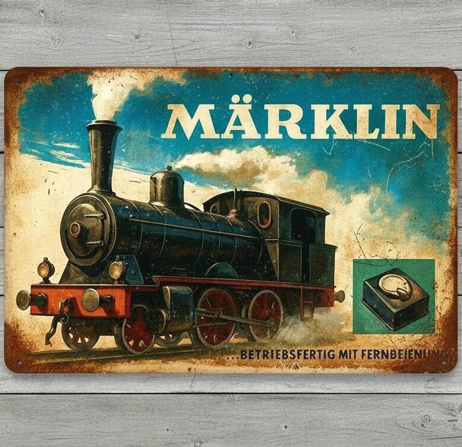 Marklin Trains 8 x 12 Vintage Novelty Metal Sign Made In USA New!