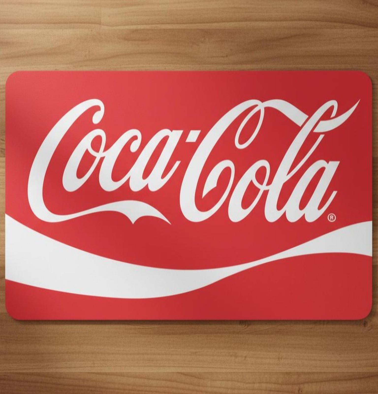 Coca-Cola 9.5 x 8 Mouse Pad With Anti-Slip Rubber Backing Made In USA