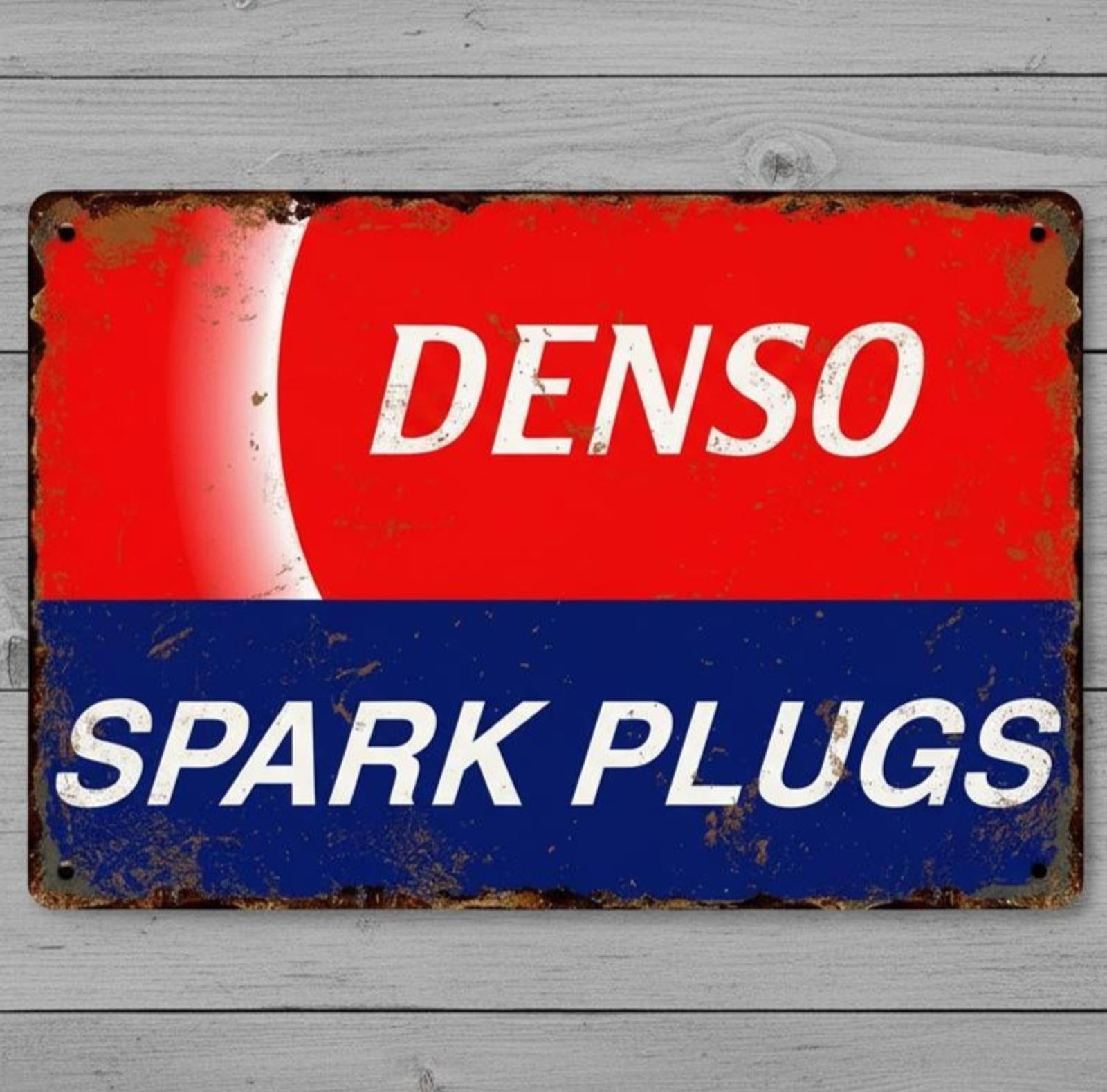 Denso Spark Plugs 8 x 12 Novelty Metal Sign Shrink-Wrapped Made In USA New!