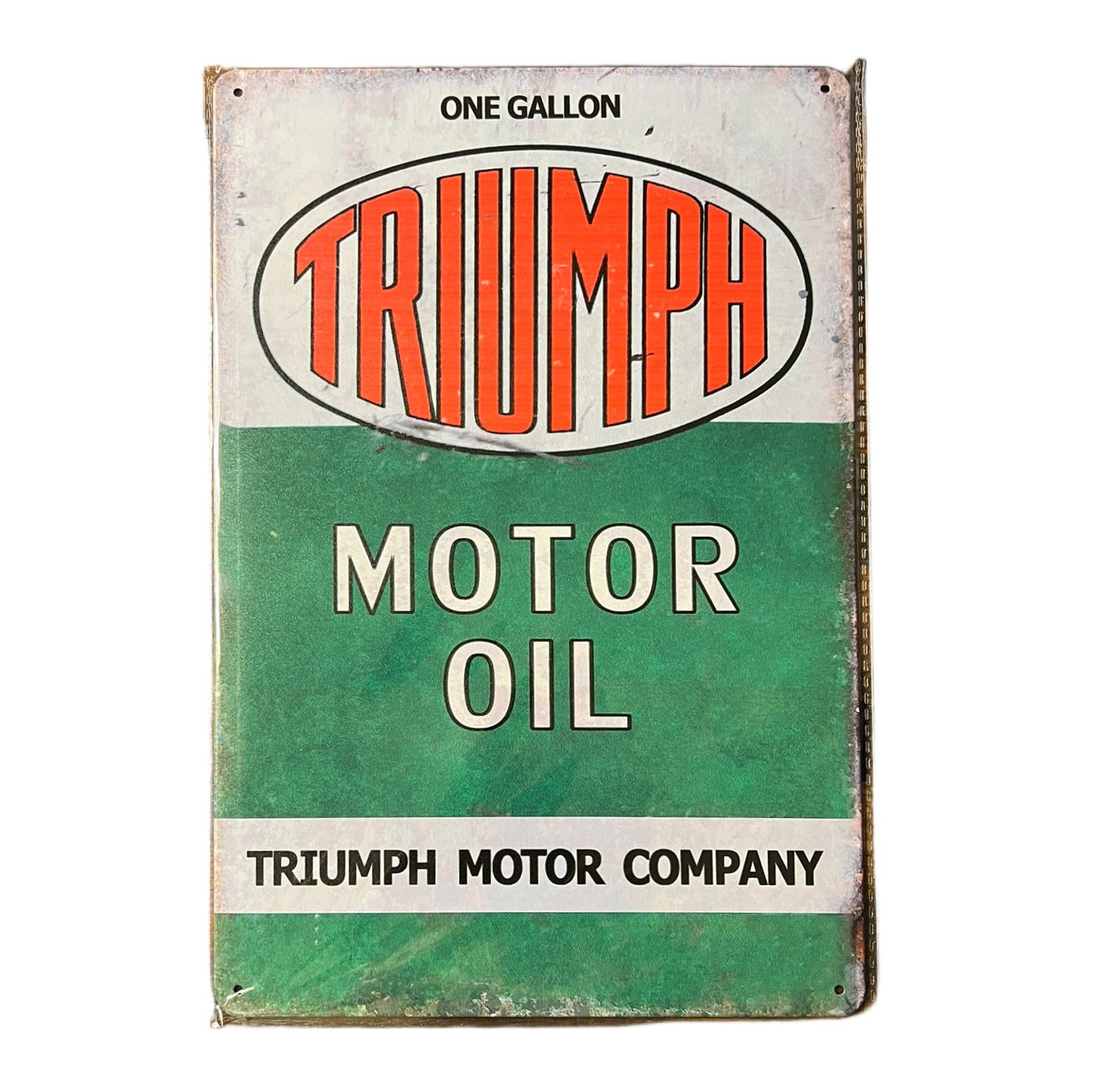 Triumph Motor Oil 8 x 12 Novelty Metal Sign Shrink-Wrapped New!
