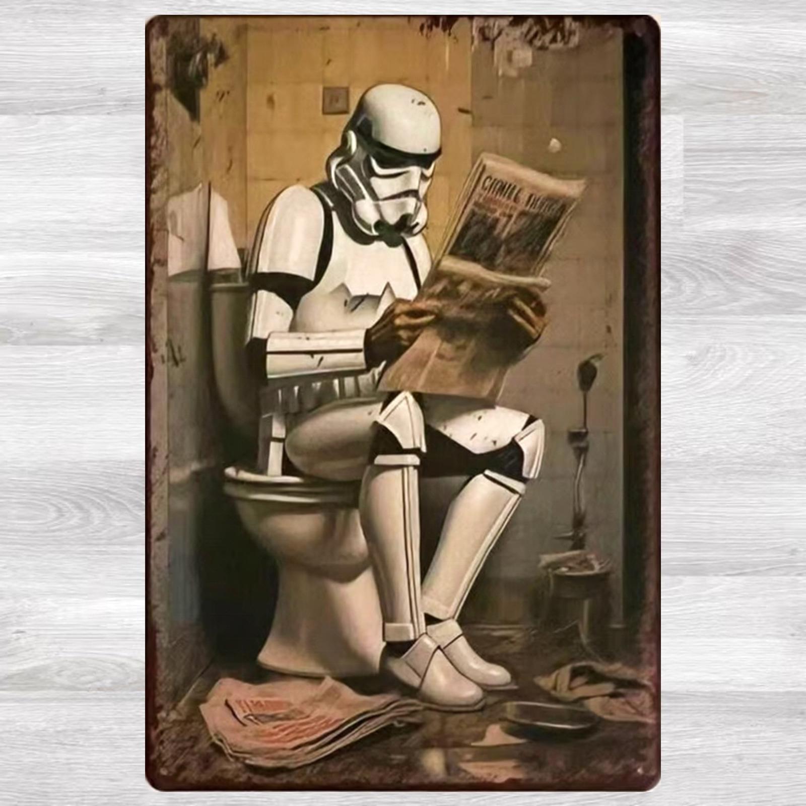 Stormtrooper Taking A Break 8 x 12 Novelty Metal Sign Shrink-Wrapped New!