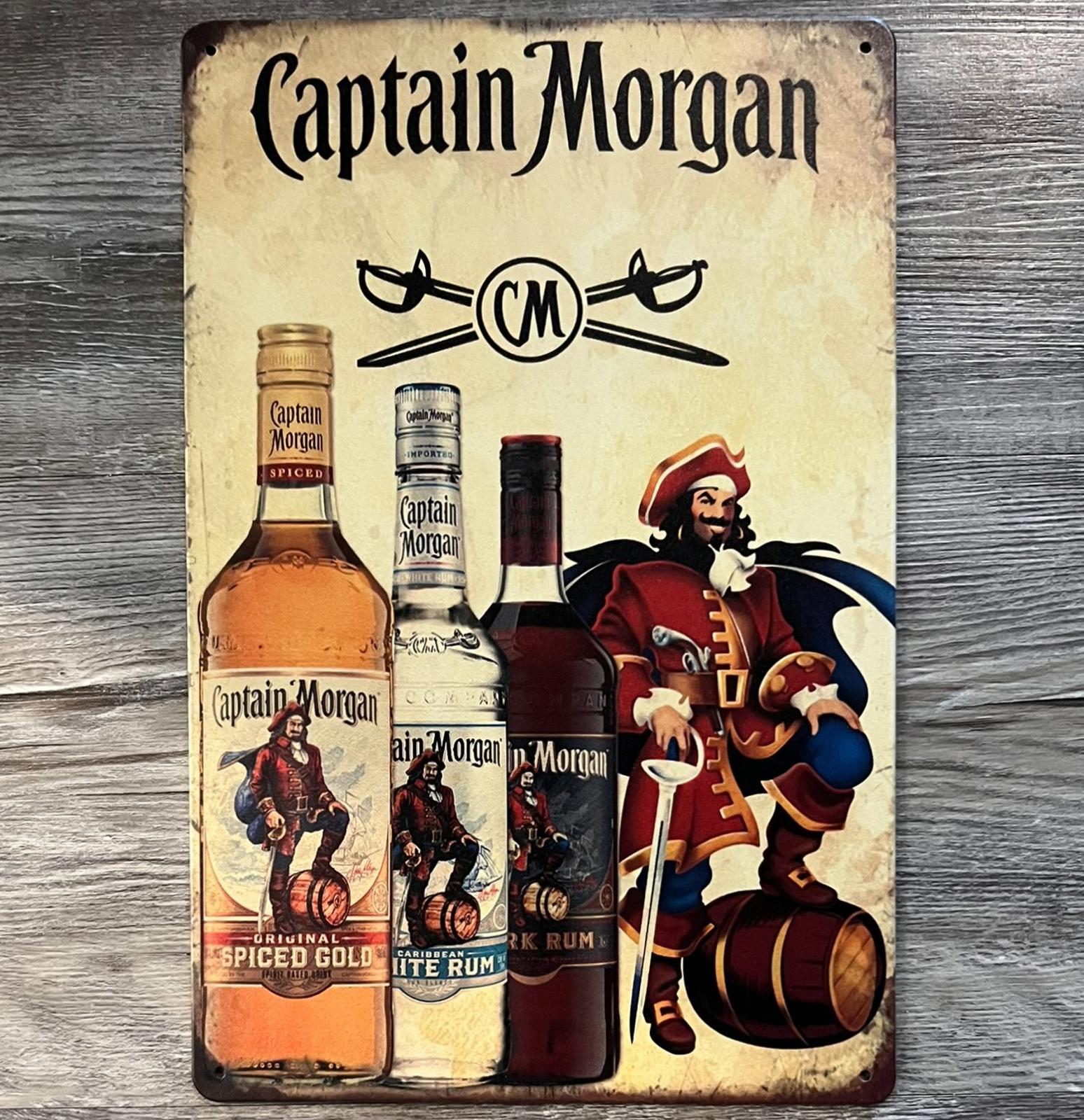 Captain Morgan Original Spiced Rum 8 x 12 Vintage Novelty Metal Sign New!