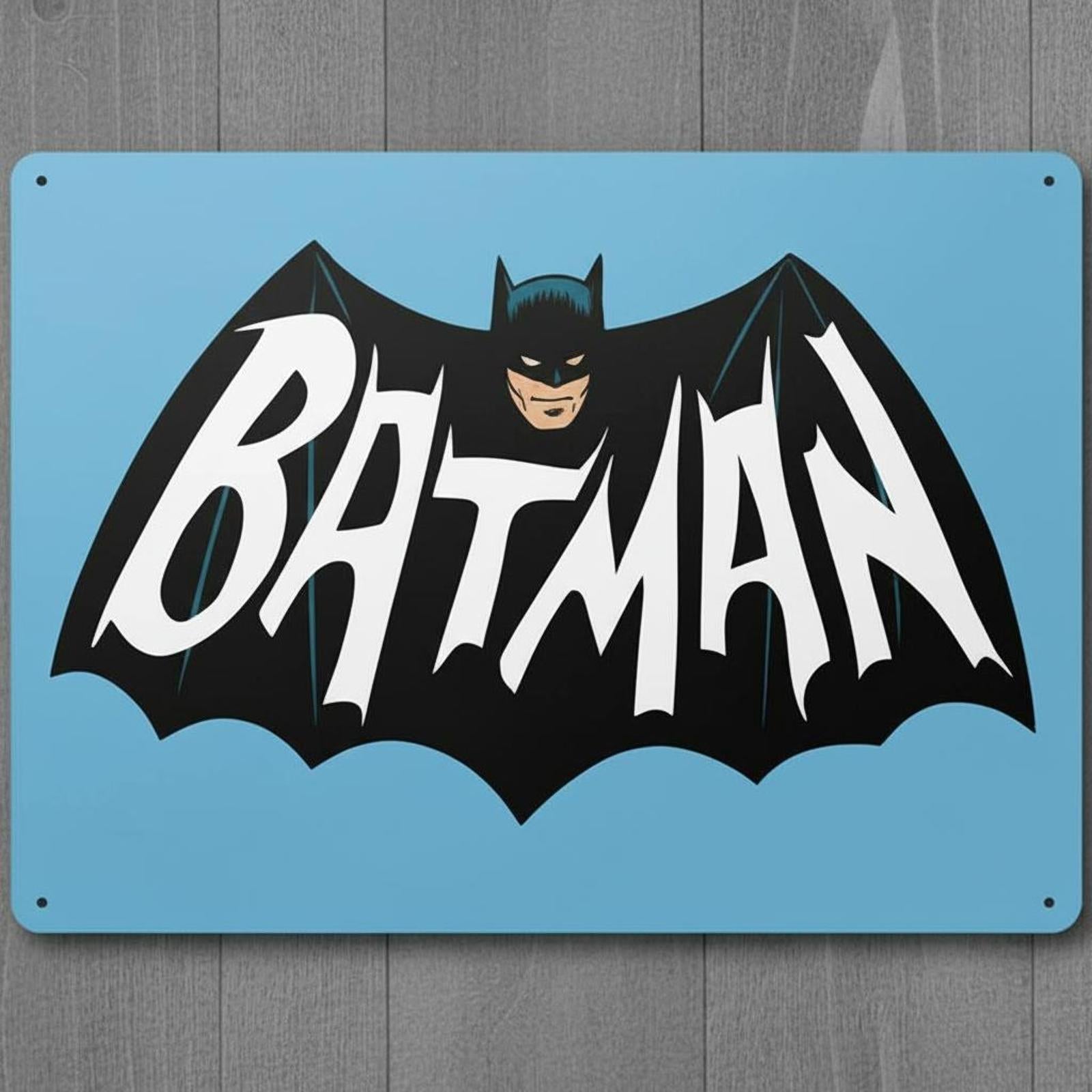 Batman 8 x 12 Blue Novelty Metal Sign Made In USA New!