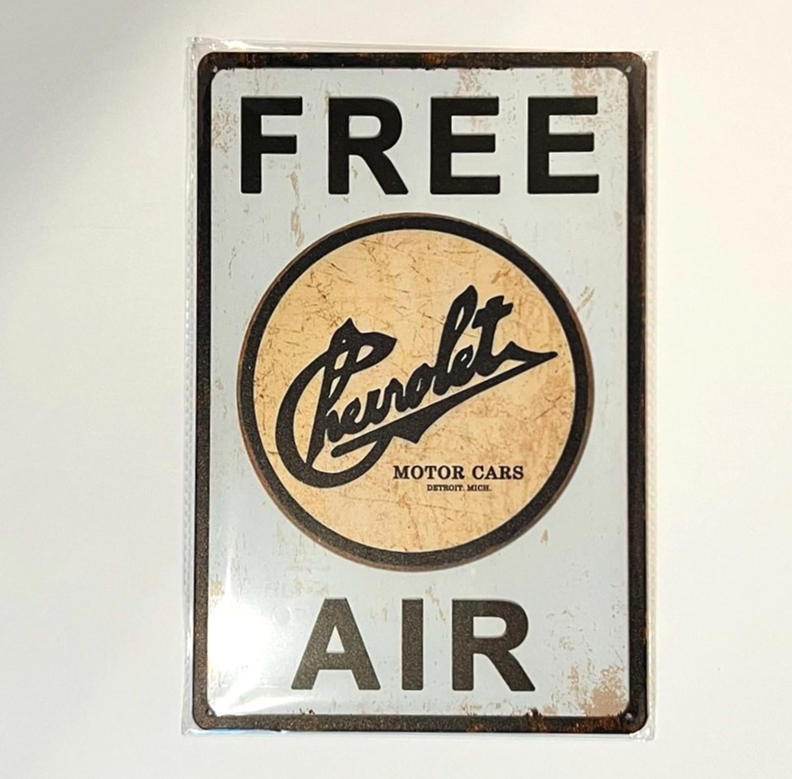 Chevrolet Free Air 8 x 12 Novelty Metal Sign Shrink-Wrapped New!