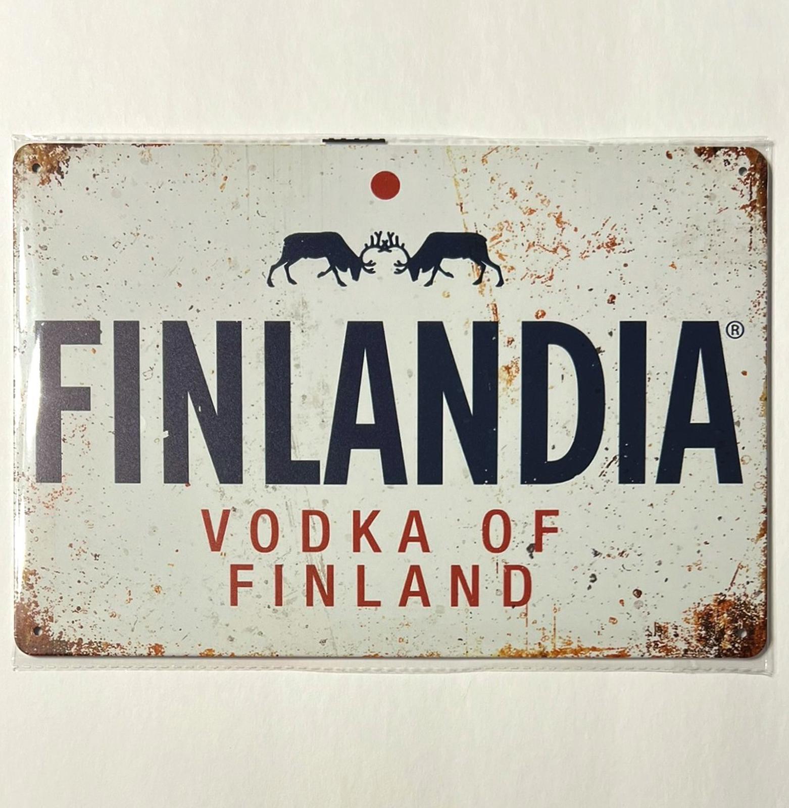 Finlandia Vodka of Finland 8 x 12 Novelty Metal Sign Shrink-Wrapped New!