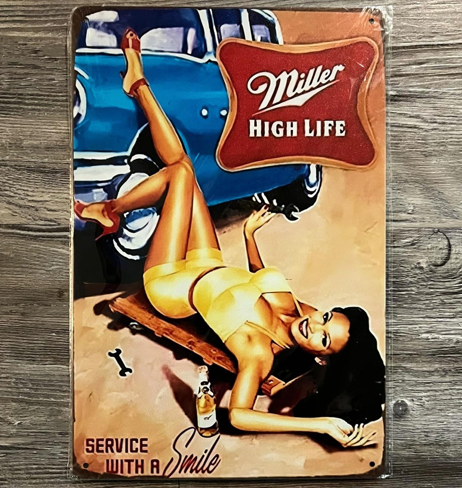 Miller High Life 8 x 12 Vintage Novelty Metal Sign New!