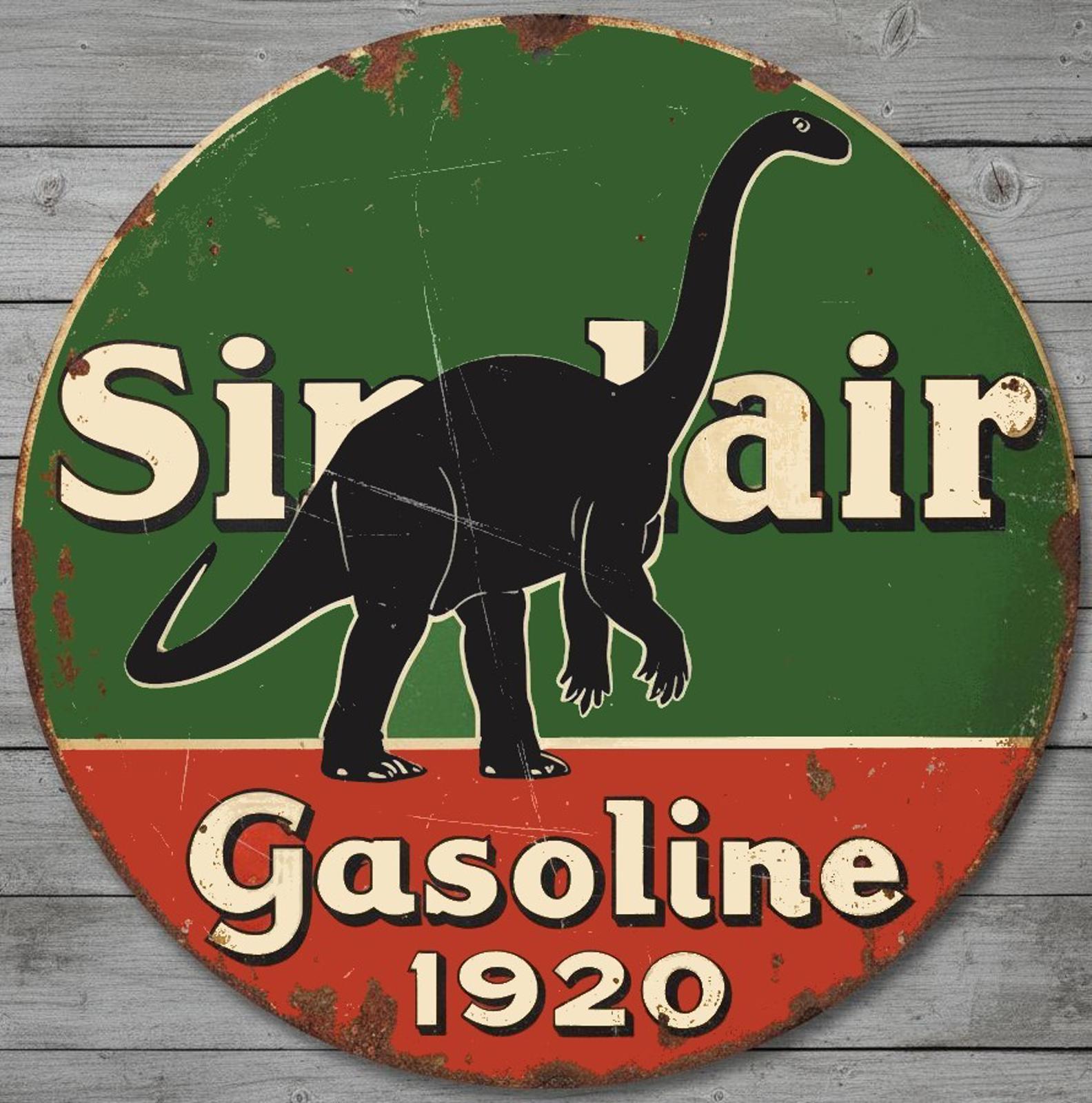 Sinclair Gasoline 1920 12" Diameter Novelty Metal Sign Made In USA New!
