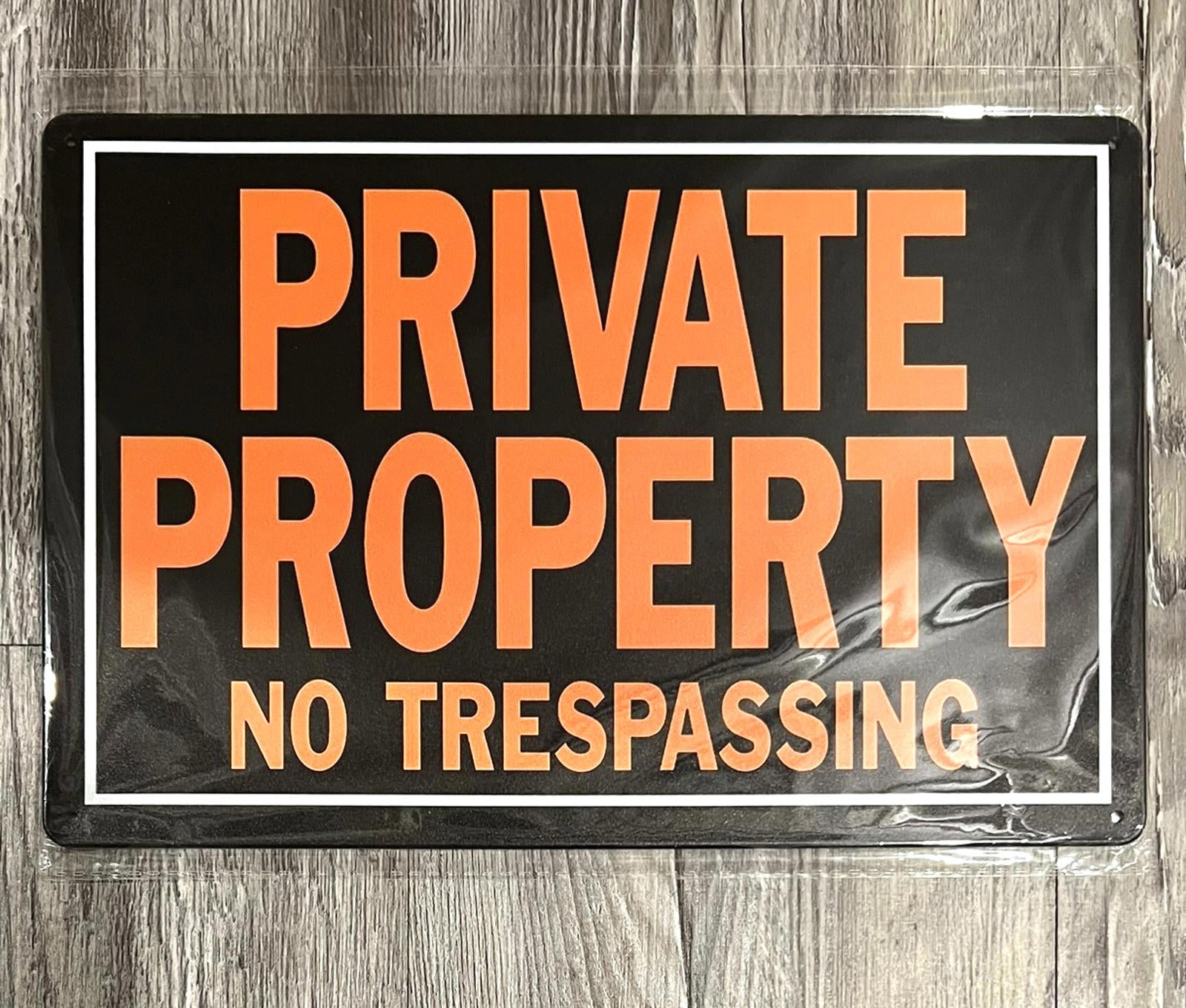Private Property No Trespassing 8 x 12 Novelty Metal Sign New!