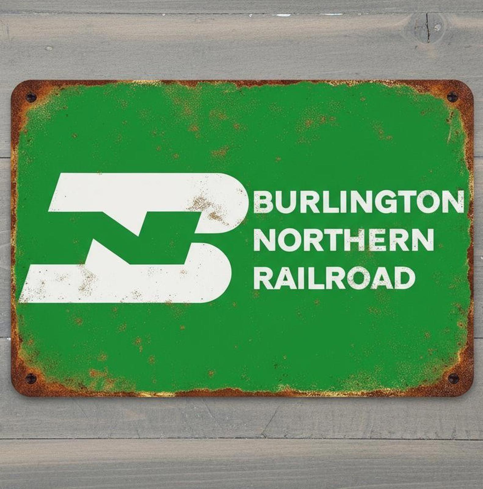 Burlington Northern Railroad 8 x 12 Novelty Metal Sign New Shrink-wrapped