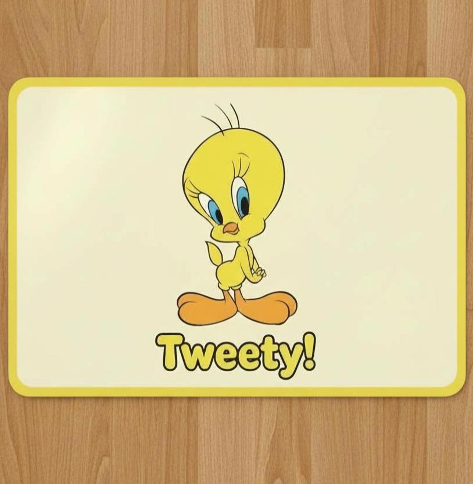 Tweety! 9.5 x 8 Mouse Pad With Anti-Slip Rubber Backing Made In USA