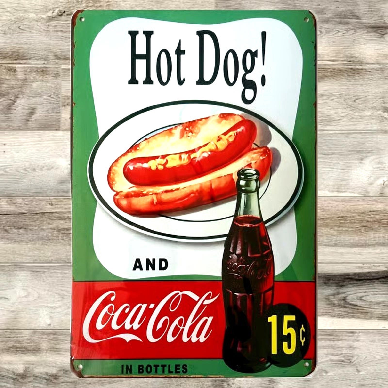 Coke Coca-Cola Hotdogs 8 x 12 Novelty Metal Sign Shrink-wrapped New!