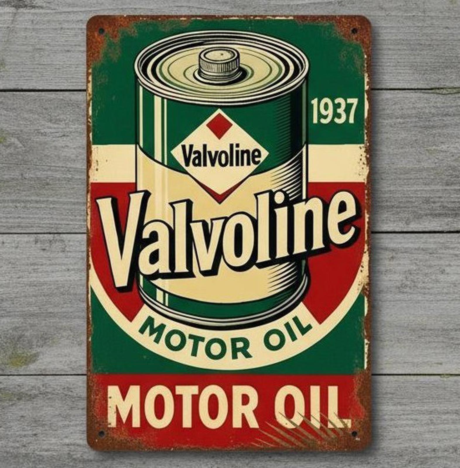Valvoline Motor Oil 8 x 12 Novelty Metal Sign Shrink-wrapped Made In USA NEW!