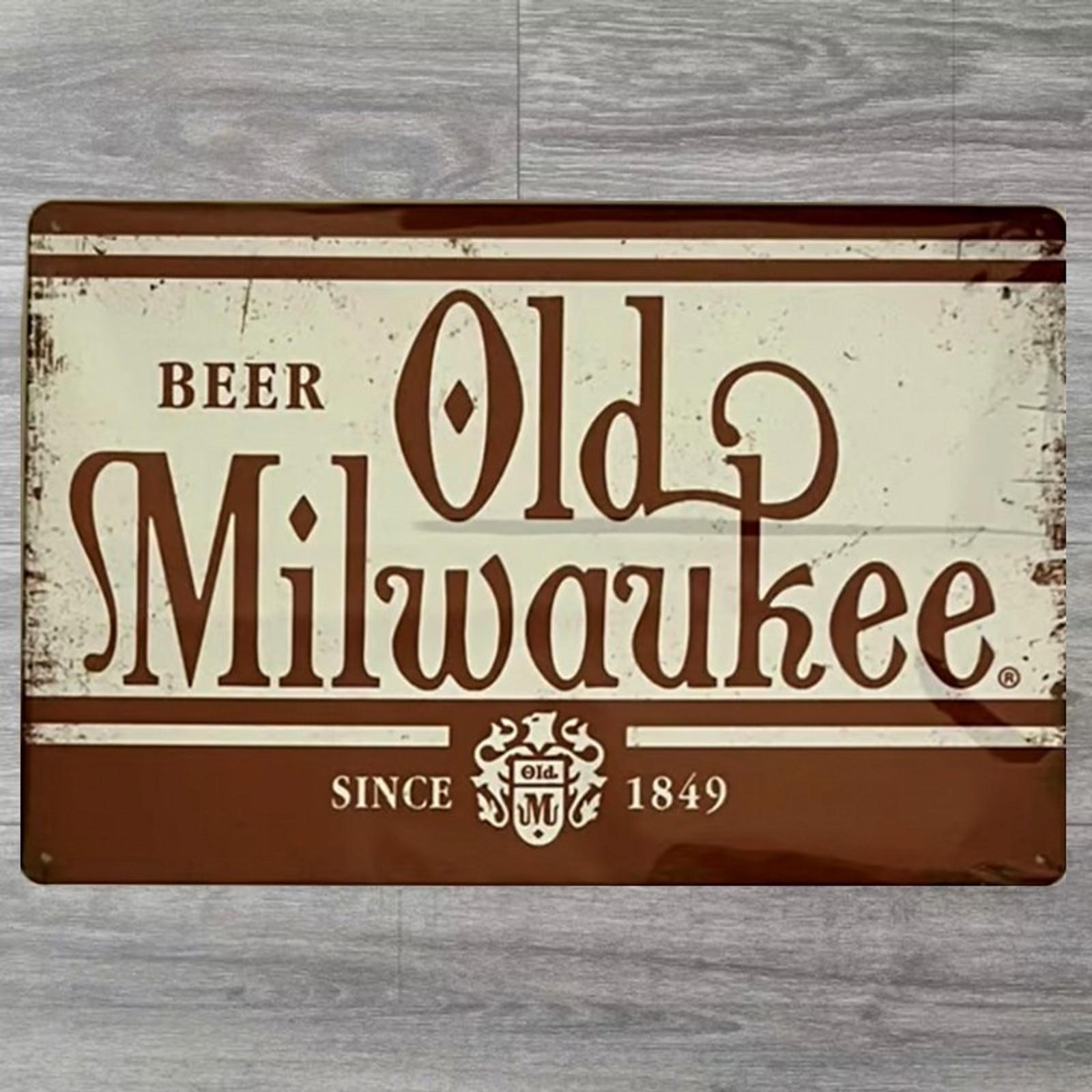 Old Milwaukee Beer 8 x 12 Novelty Metal Sign Shrink-Wrapped
