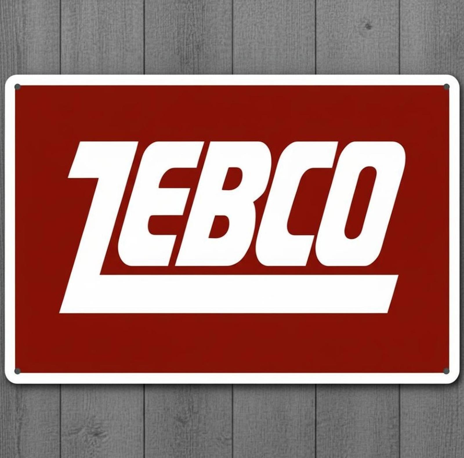 Zebco Fishing Reels 8 x 12 Novelty Metal Sign Made In USA New!