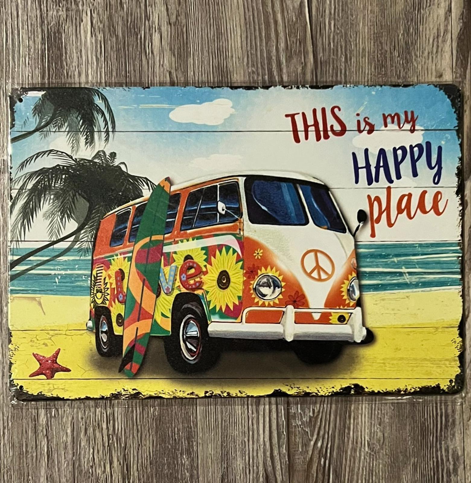 This Is My Happy Place 8 x 12 Vintage Novelty Metal Sign new!