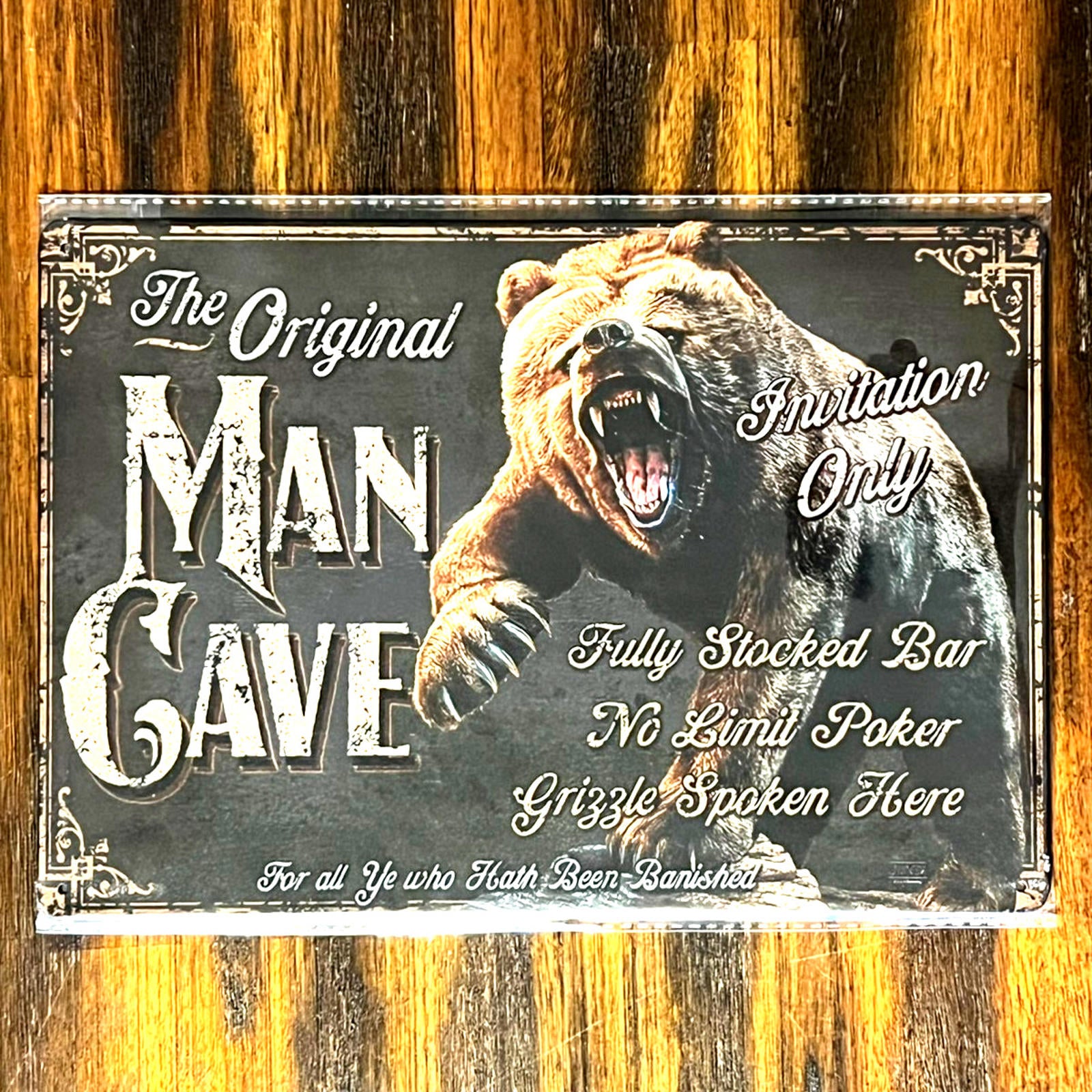 The Original Man Cave 8 x 12 Novelty Vintage Metal Sign Shrink-Wrapped New!