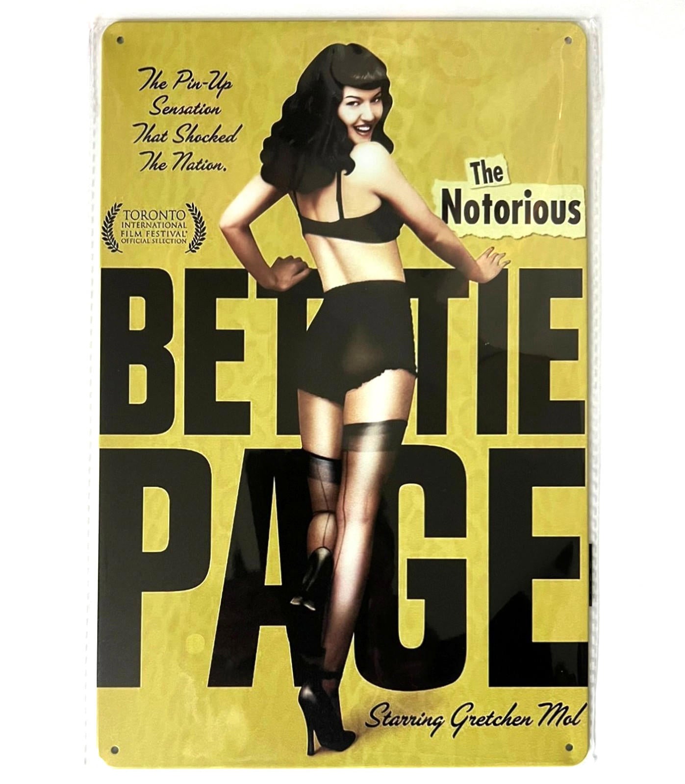 The Notorious Betty Page 8 x 12 Vintage Novelty Metal Sign New