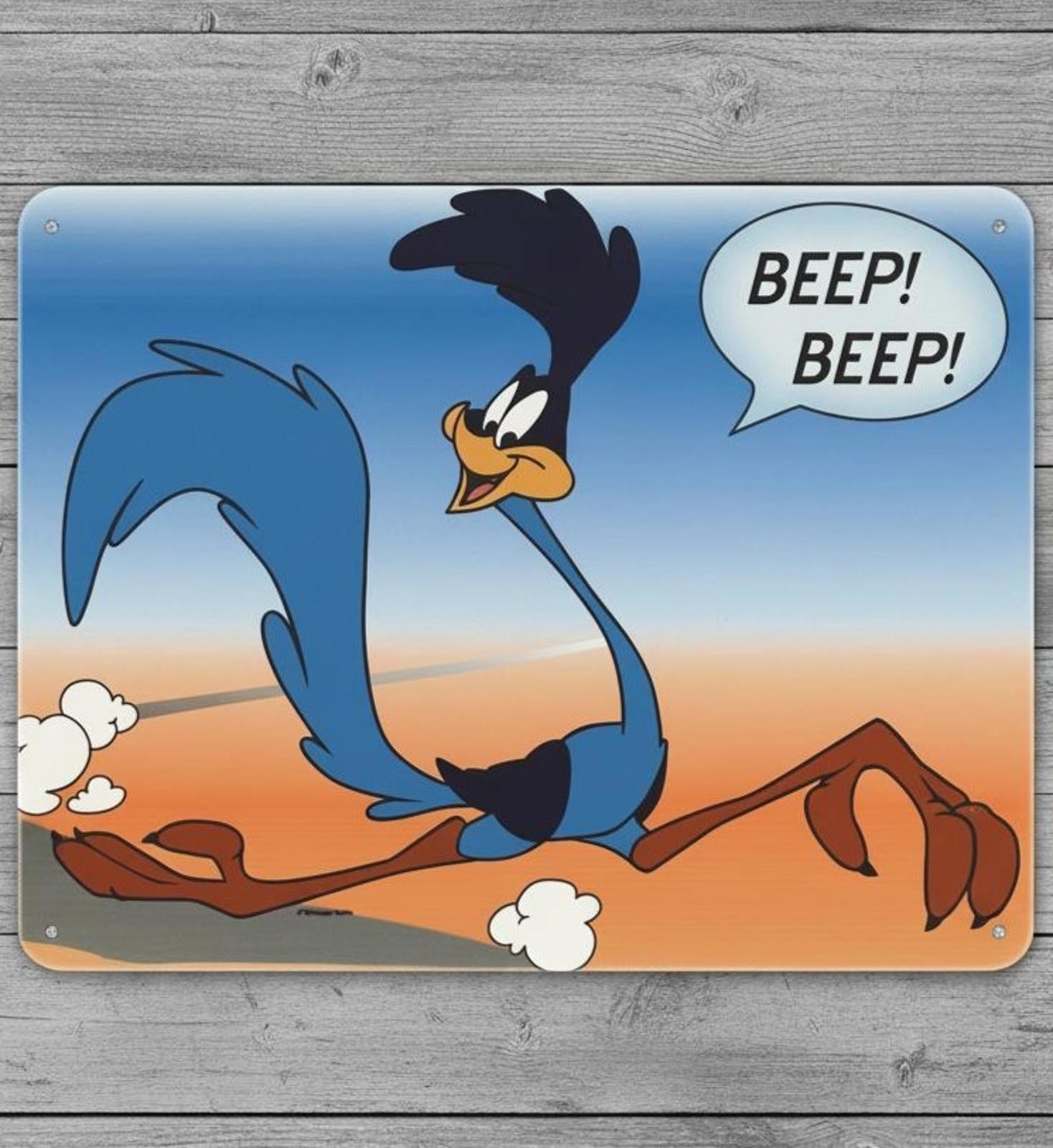 Road Runner Beep! Beep! 8 x 12 Novelty Metal Sign Made In USA New!