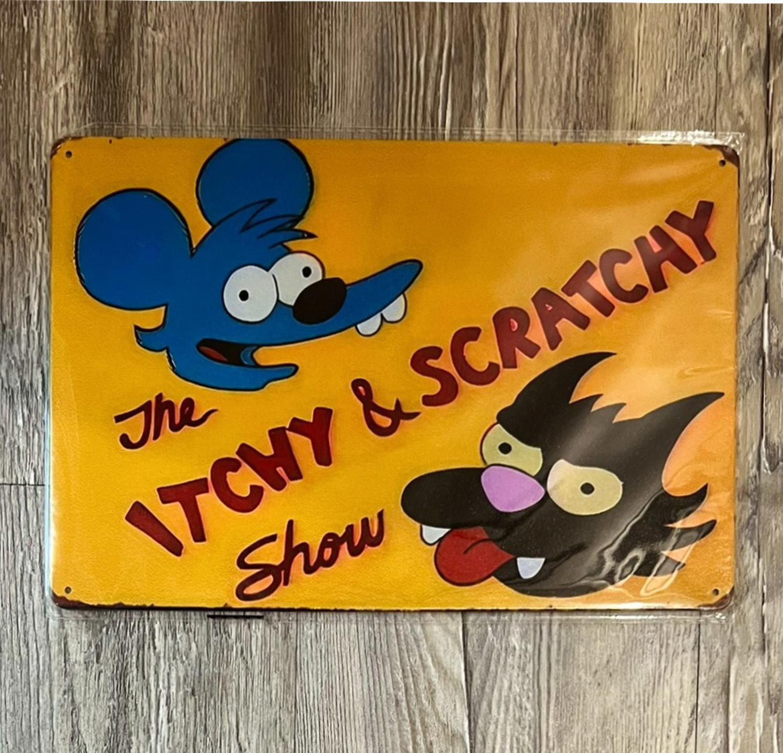 The Itchy & Scratchy Show 8 x 12 Novelty Metal Sign New!