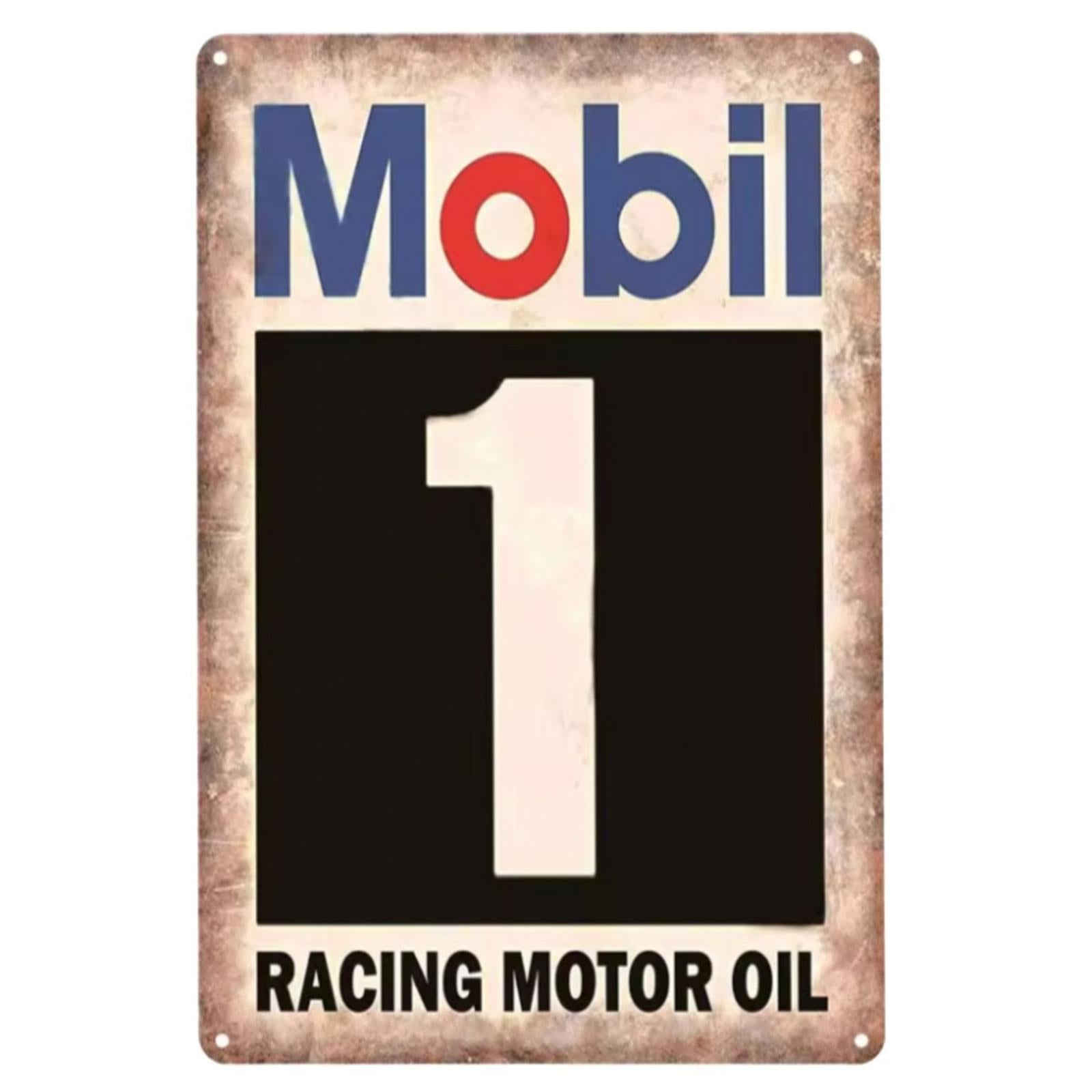 Mobil 1 Racing Motor Oil 8 x 12 Novelty Metal Sign Shrink-Wrapped New!