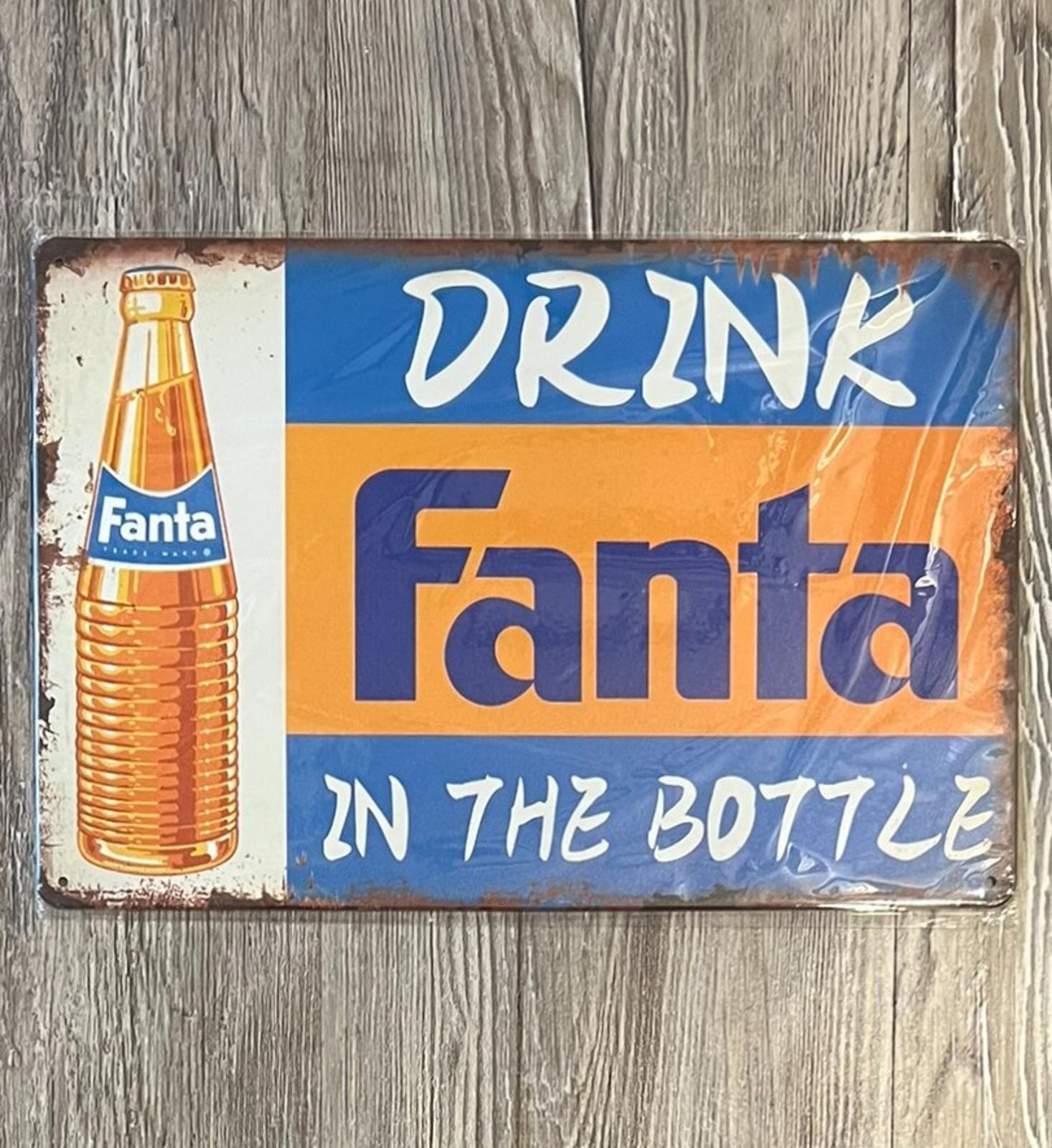 Drink Fanta In The Bottle 8 x 12 Novelty Metal Sign New Shrink-wrapped