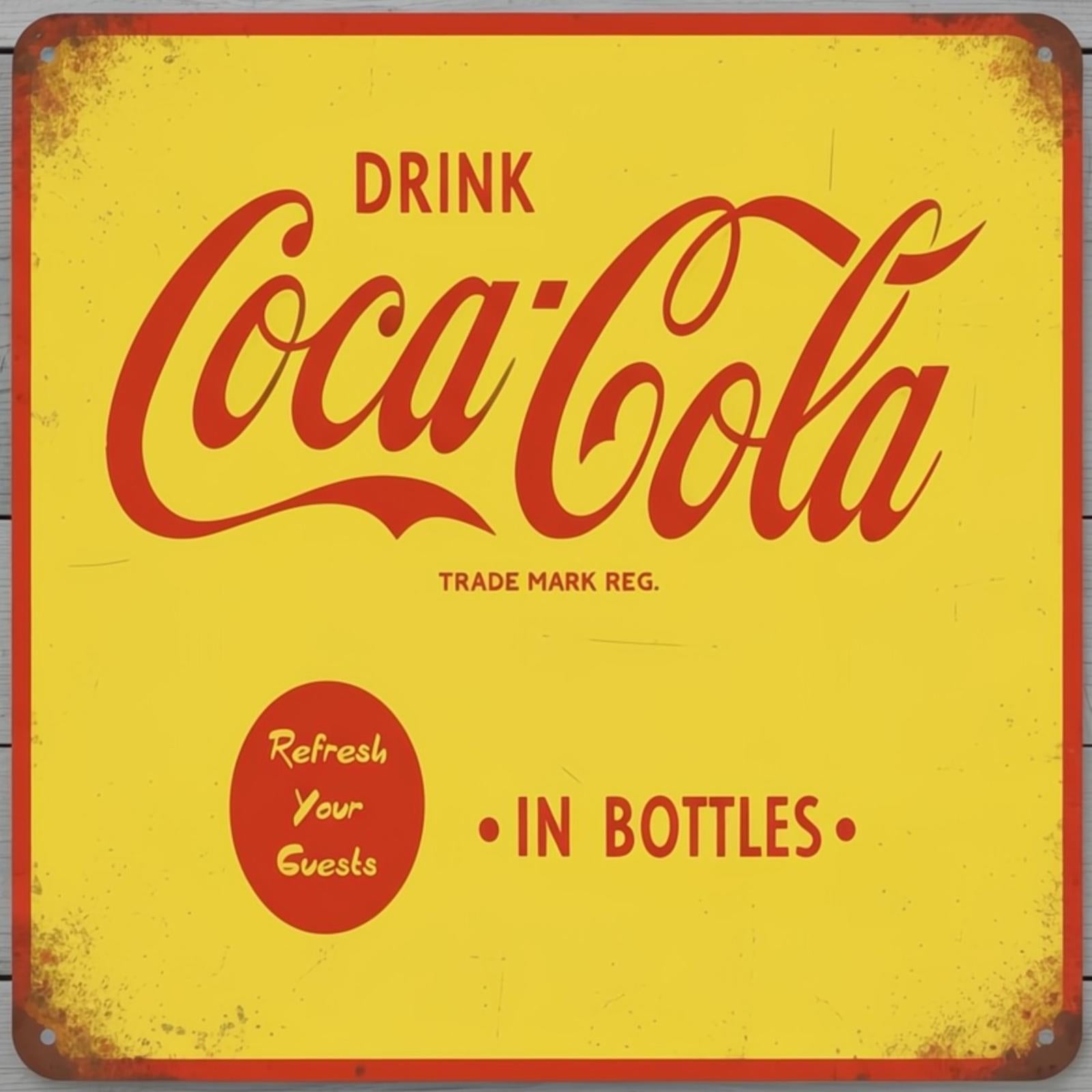 Coca-Cola Coke 12 x 12 Square Vintage Novelty Metal Sign Made In USA New!