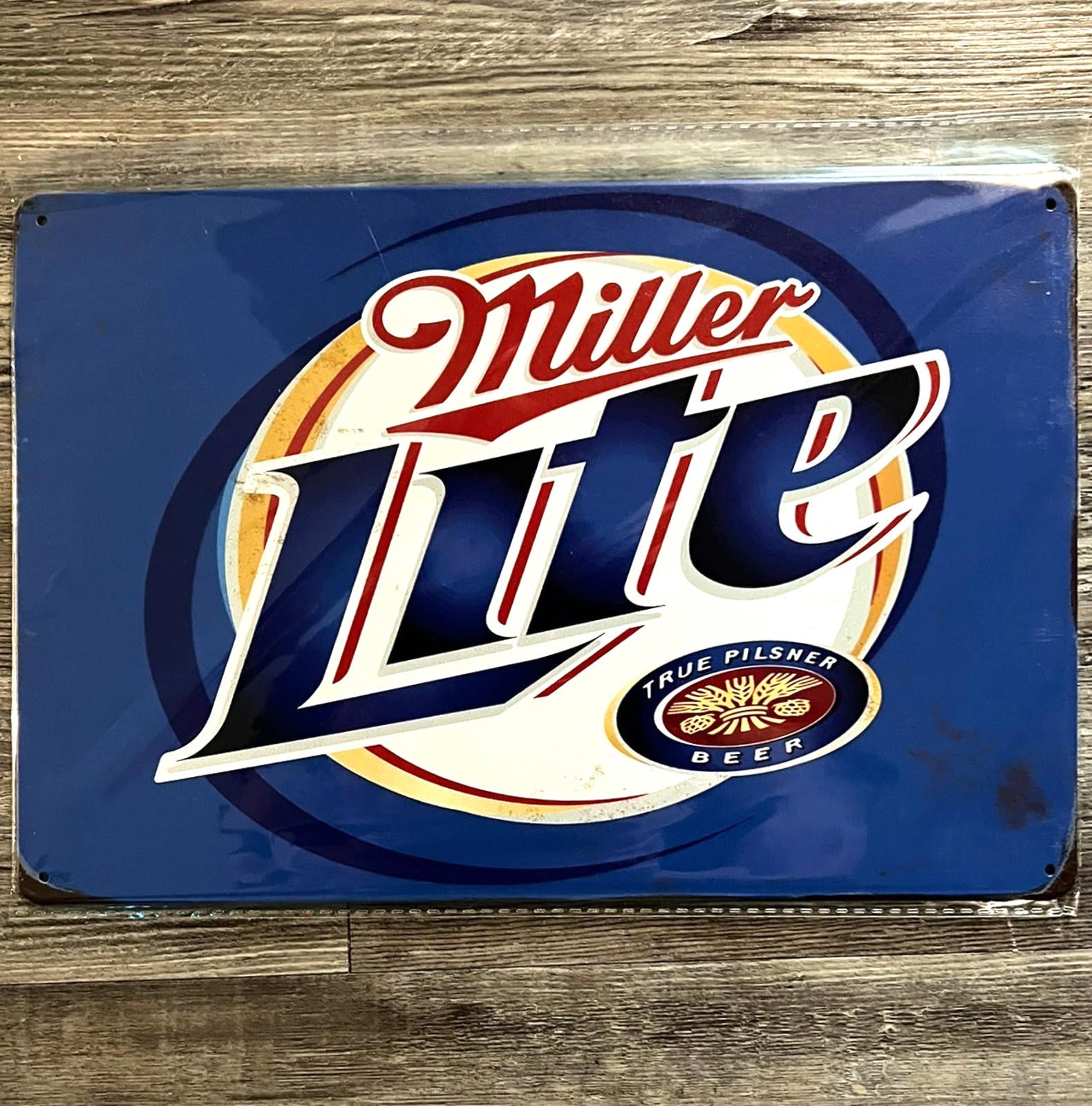 Miller Lite True Pilsner Beer 8 x 12 Vintage Novelty Metal Sign New!