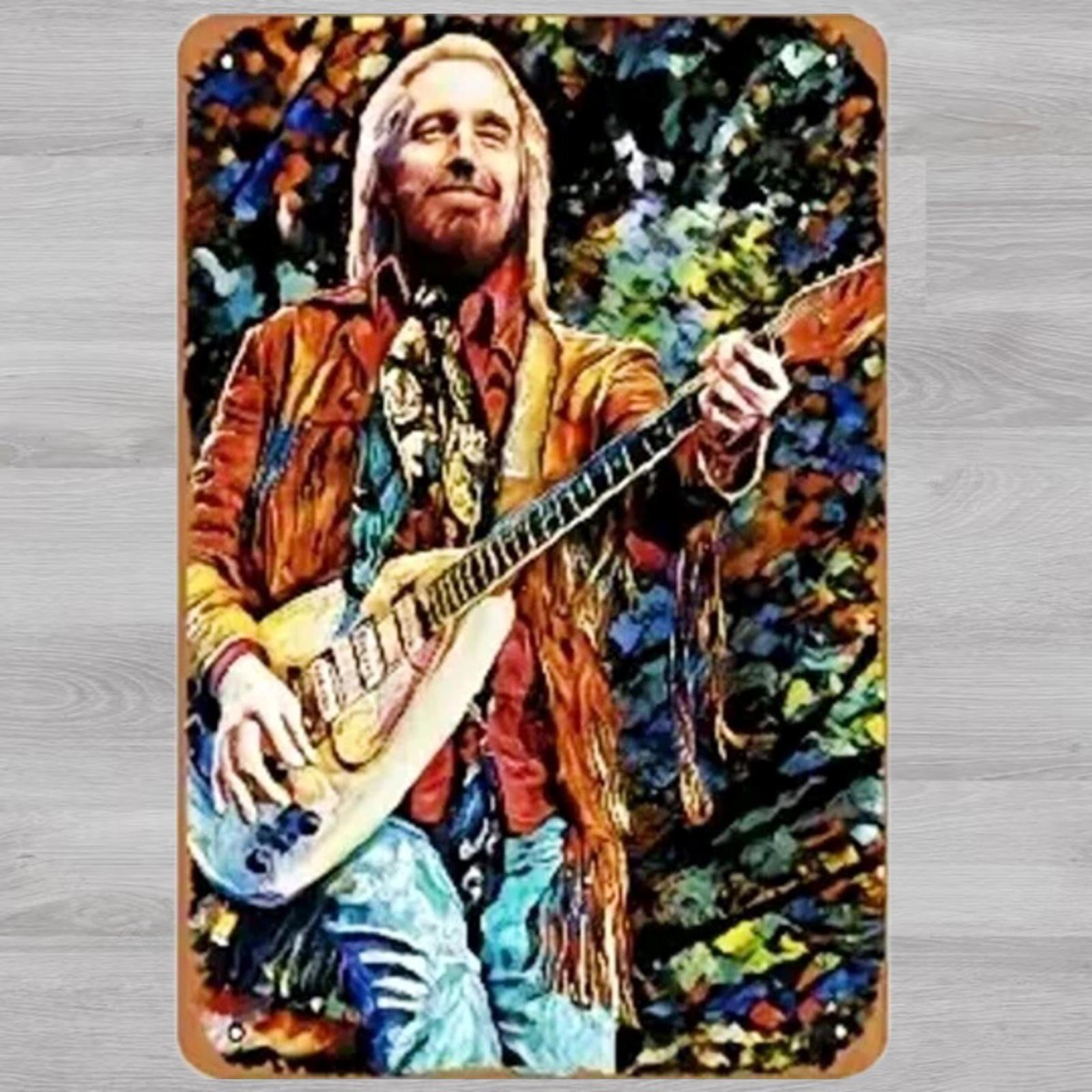 Artist Rendition Of Tom Petty 8 x 12 Vintage Novelty Metal Sign New