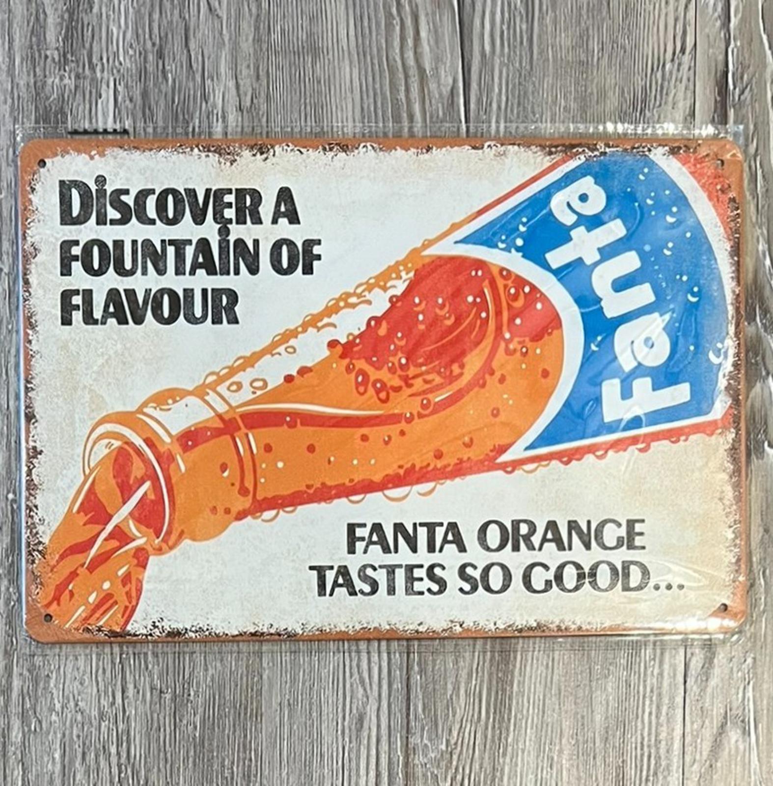 Fanta Orange Tastes So Good 8 x 12 Novelty Metal Sign New Shrink-wrapped