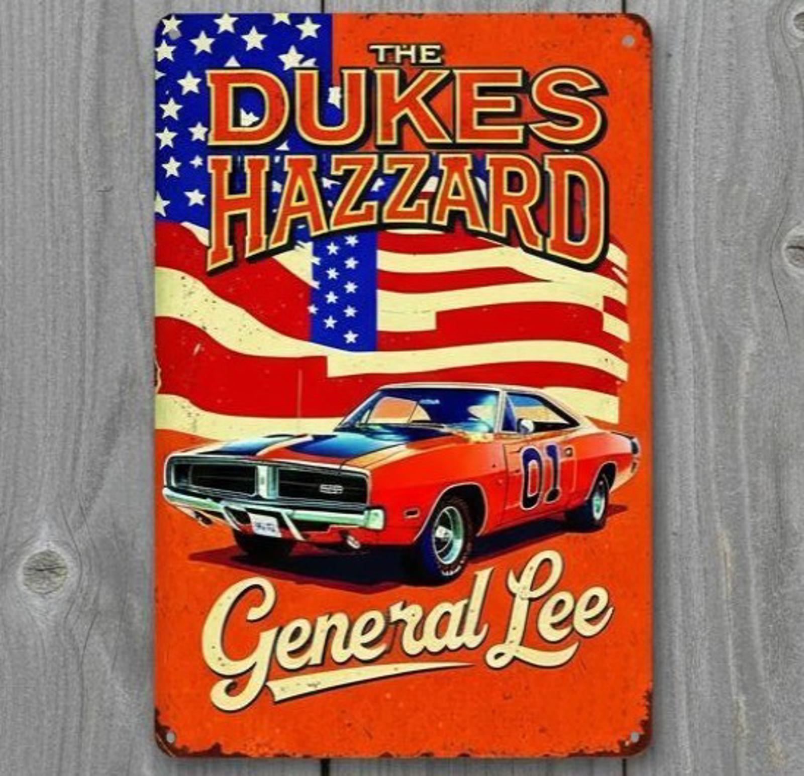 The Dukes Of Hazard 8 x 12 Vintage Novelty Metal Sign Made In USA New!
