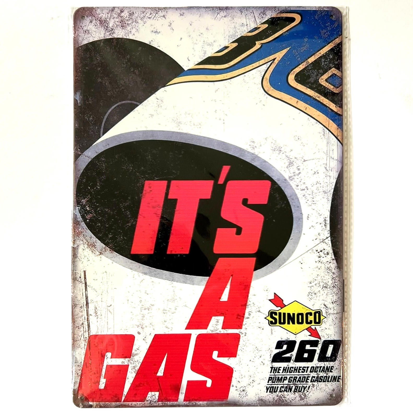 Sunoco "It's A Gas" Gasoline 8 x 12 Novelty Metal Sign Shrink-Wrapped New!