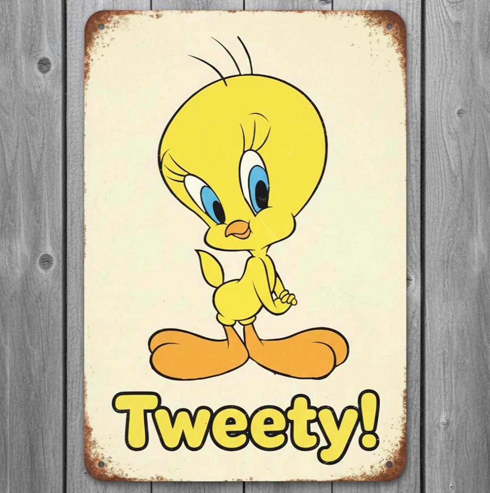 Tweety Bird 8 x 12 Vintage Novelty Metal Sign Shrink-Wrapped Made In USA