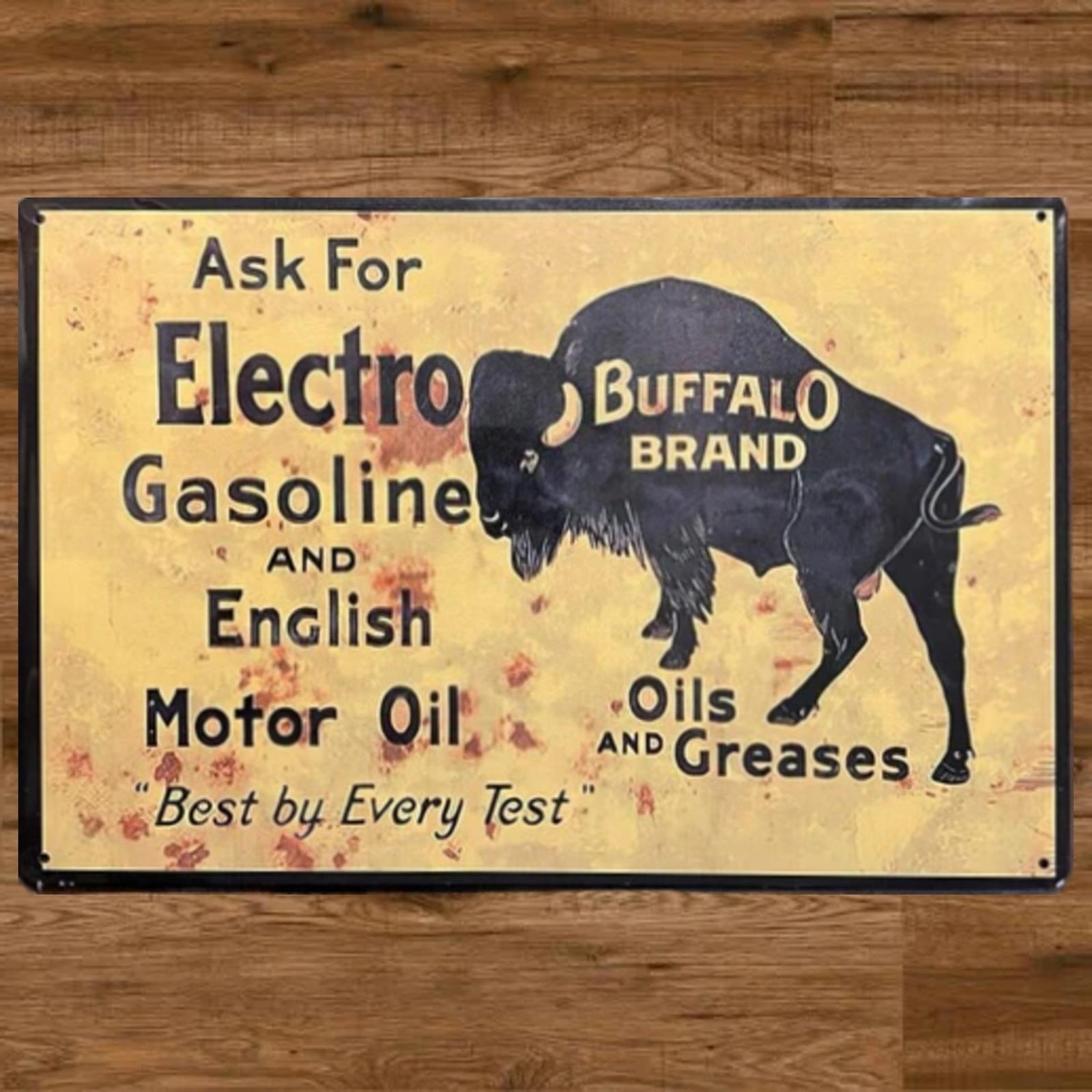 Ask For Electro Gasoline And English Motor Oil 8 x 12 Novelty Metal Sign New!