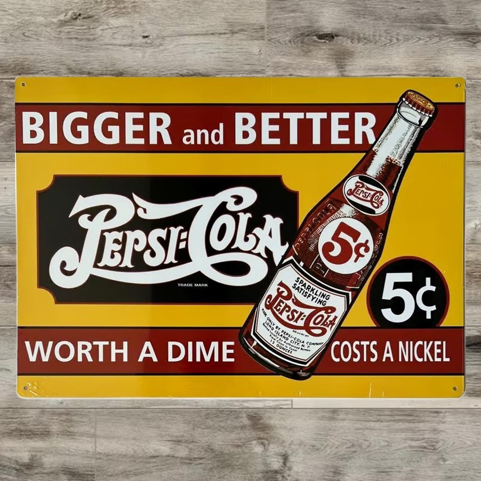 Pepsi Pepsi-Cola 8 x 12 Novelty Metal Sign New Shrink-wrapped