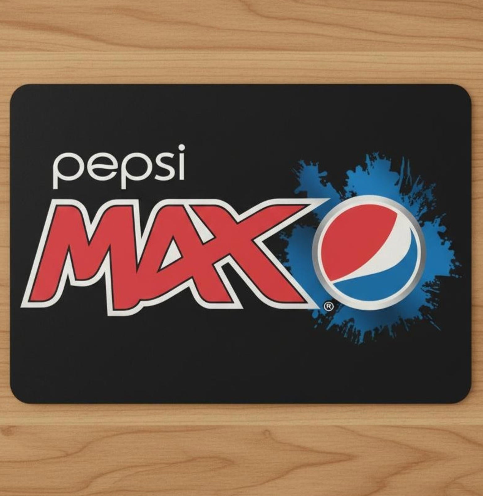 Pepsi Max 9.5 x 8 Mouse Pad With Anti-Slip Rubber Backing Made In USA