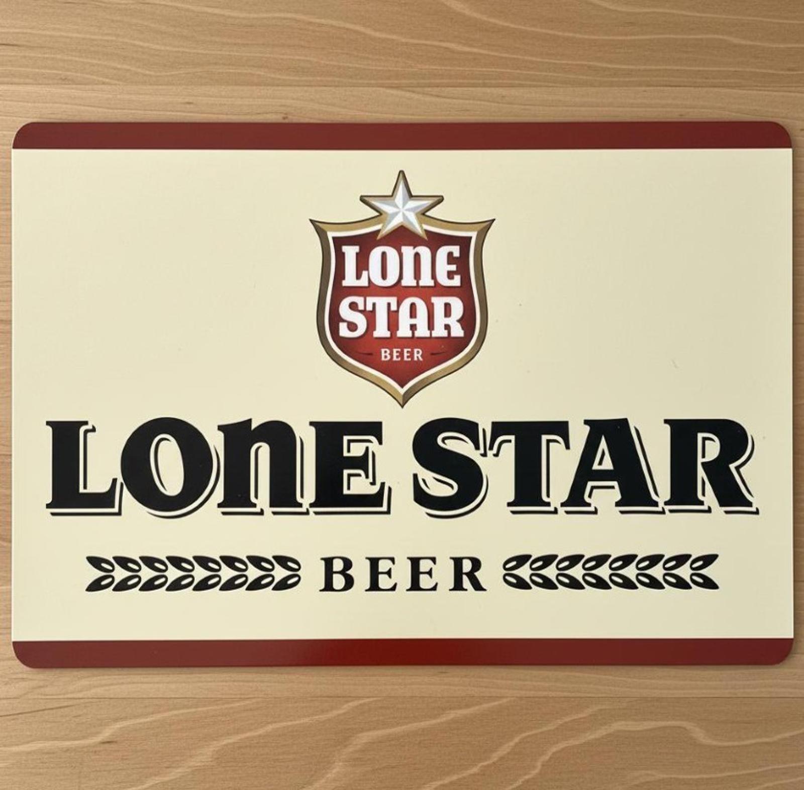 Lone Star Beer 9.5 x 8 Mouse Pad With Anti-Slip Rubber Backing Made In USA