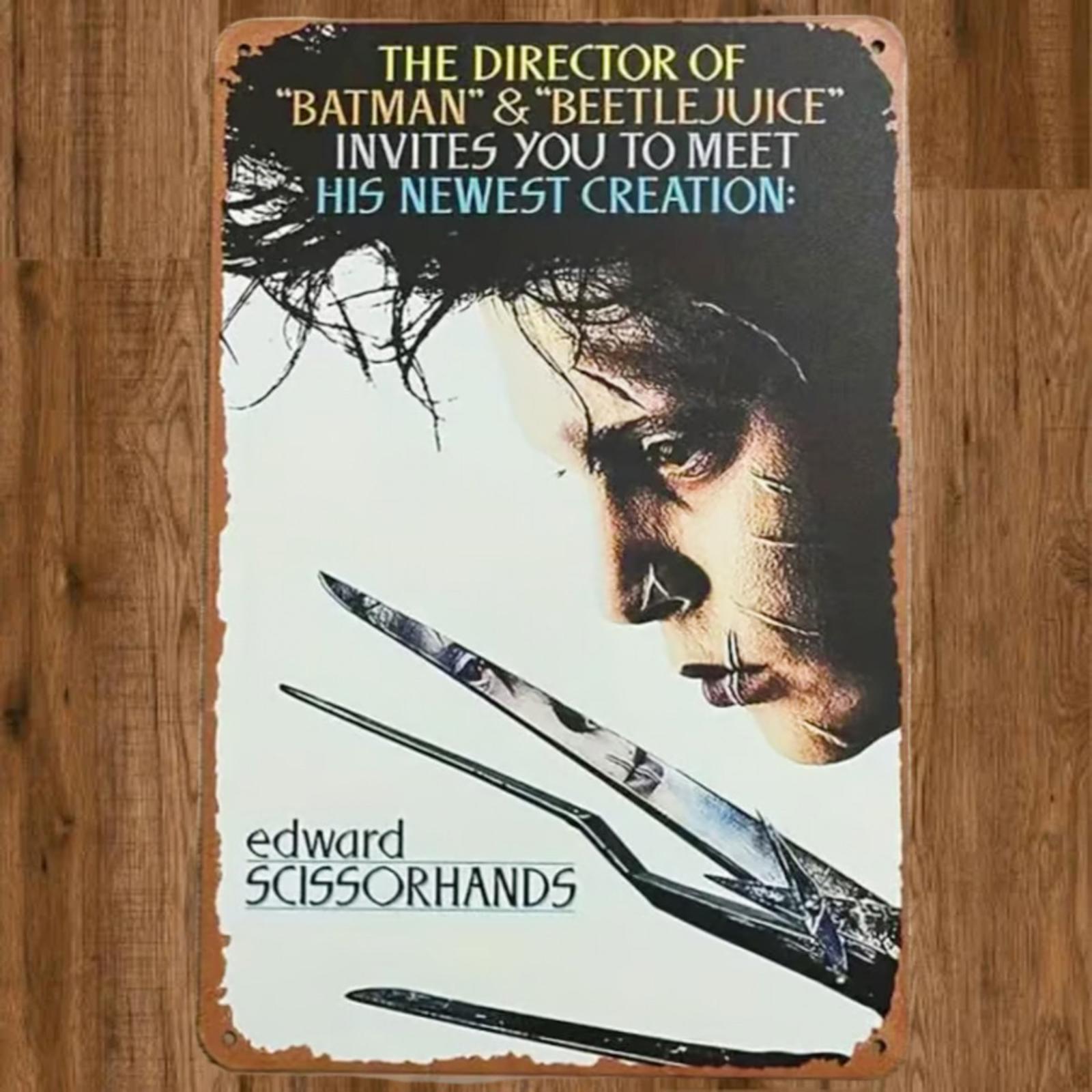 Edward Scissorhands 8 x 12 Novelty Metal Sign Shrink-Wrapped New