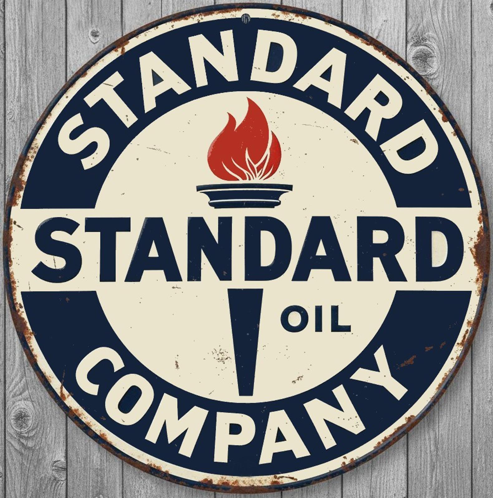 Standard Oil Company 12" Diameter Novelty Metal Sign Made In USA New!