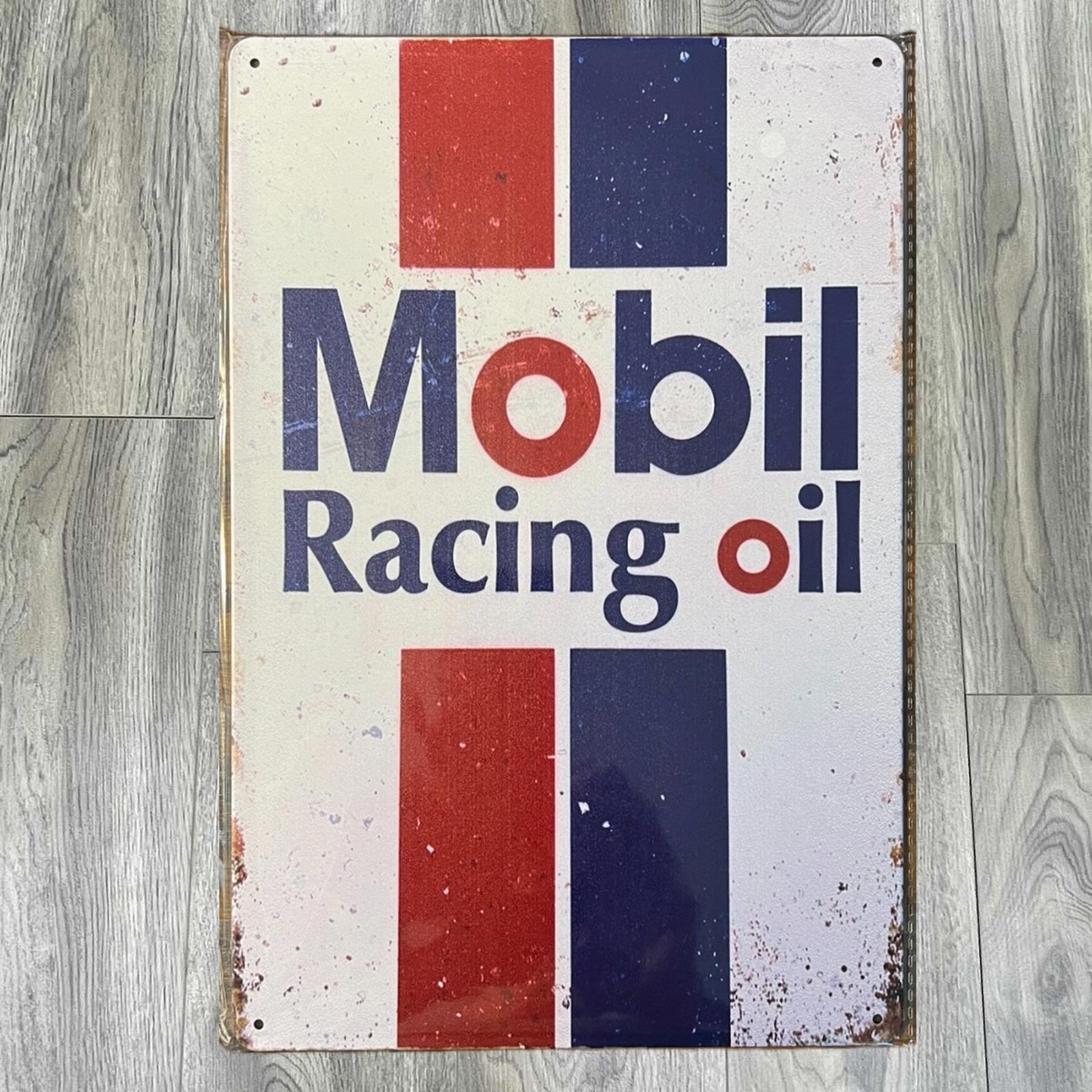 Mobil Racing Oil 8 x 12 Novelty Metal Sign Shrink-Wrapped New!