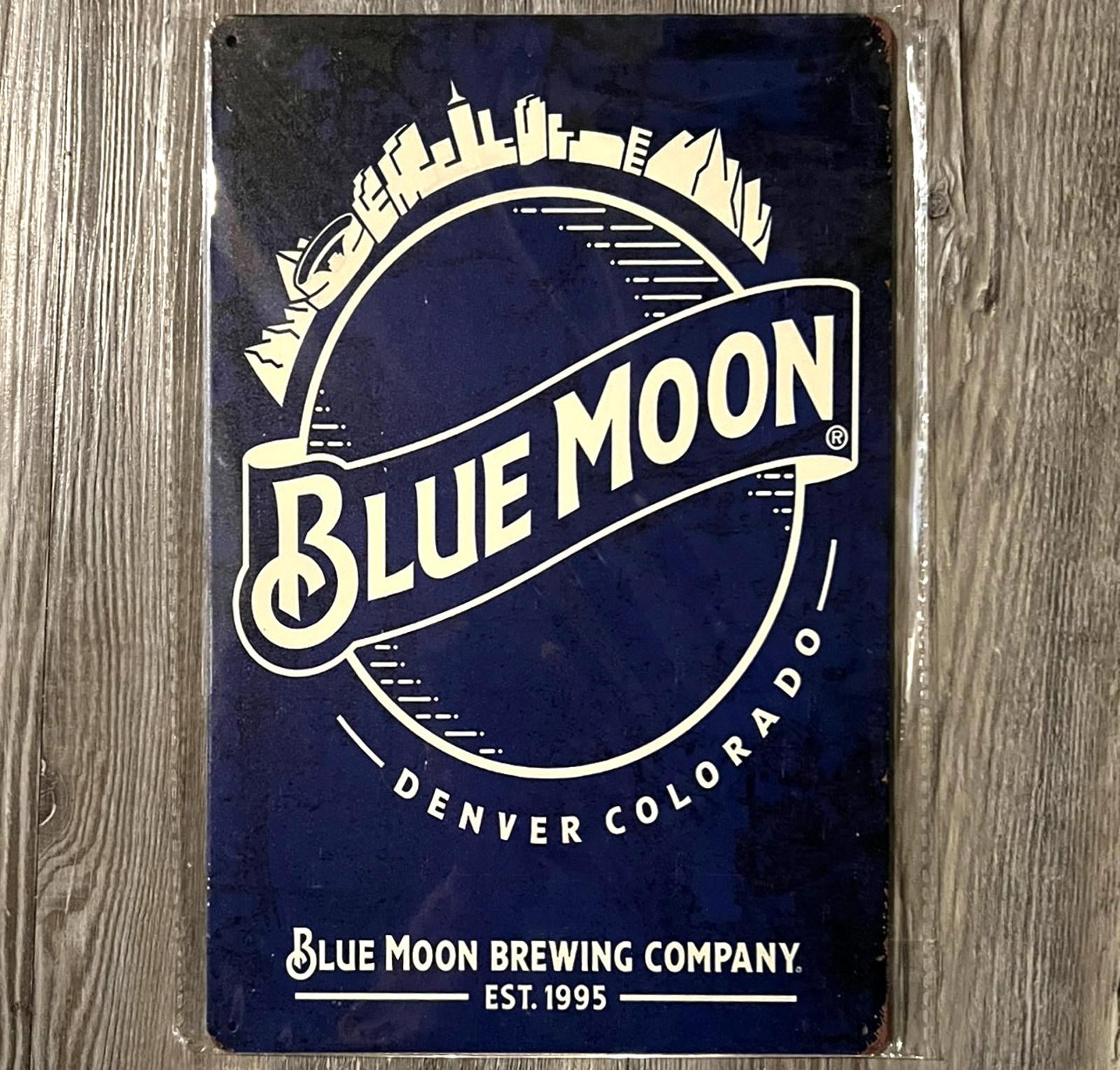 Blue Moon Beer 8 x 12 Novelty Metal Sign Shrink-Wrapped New!