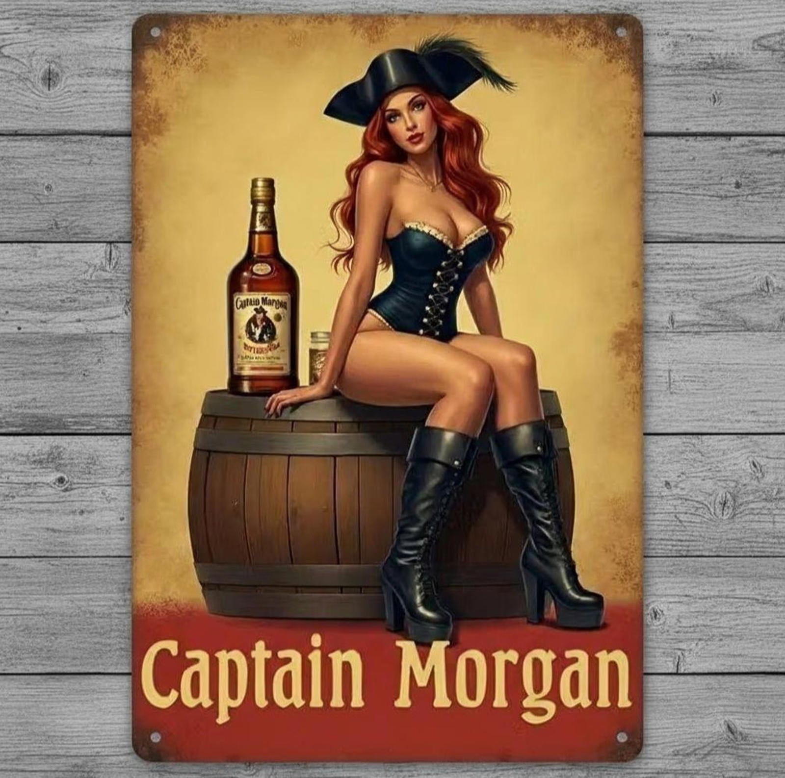 Captain Morgan Original Spiced Gold 8 x 12 Vintage Novelty Metal Sign New!