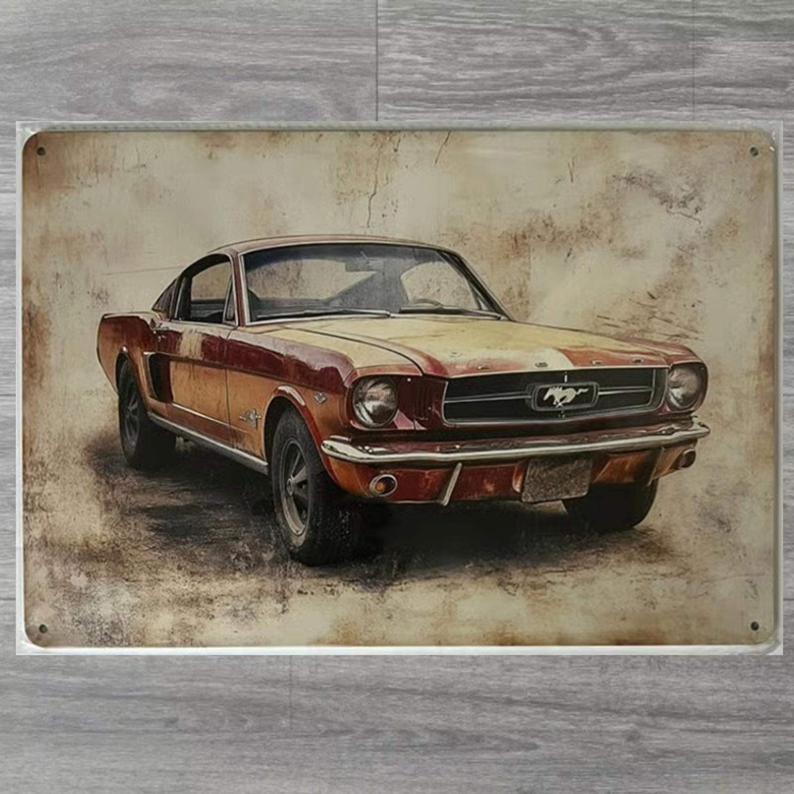 Classic Ford Mustang 8 x 12 Vintage Novelty Metal Sign Shrink-Wrapped New!