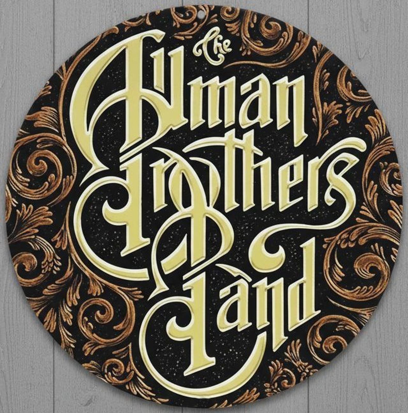 The Allman Brothers Band 8" Diameter Vintage Novelty Metal Sign Made In USA